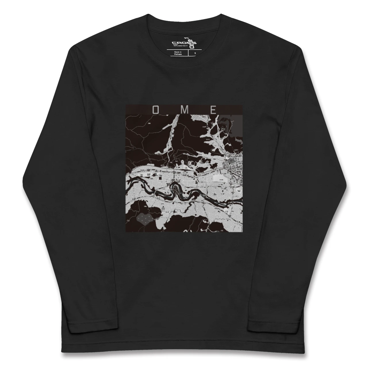 【青梅(東京都)】地図柄ロングスリーブTシャツ