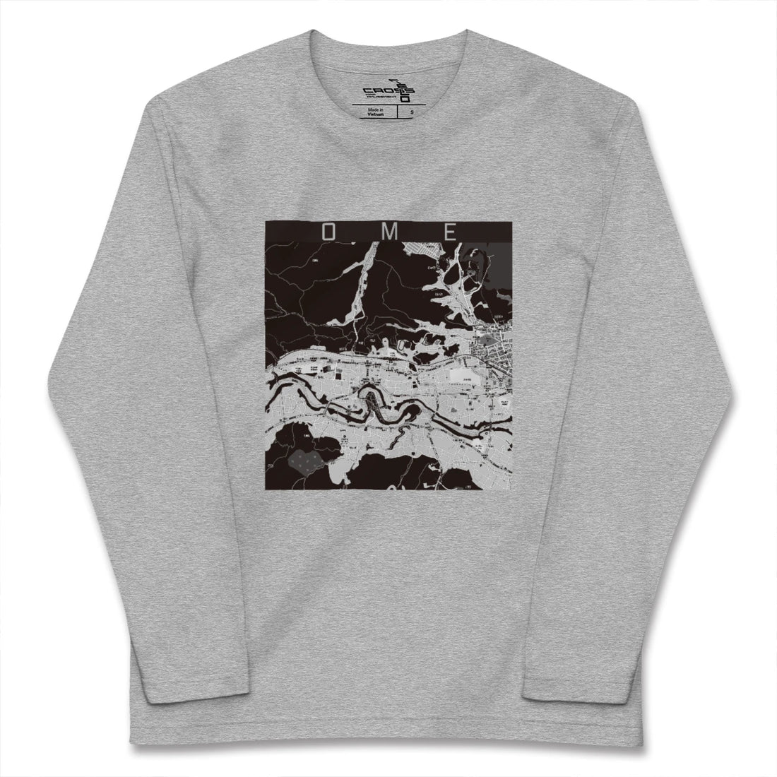 【青梅(東京都)】地図柄ロングスリーブTシャツ