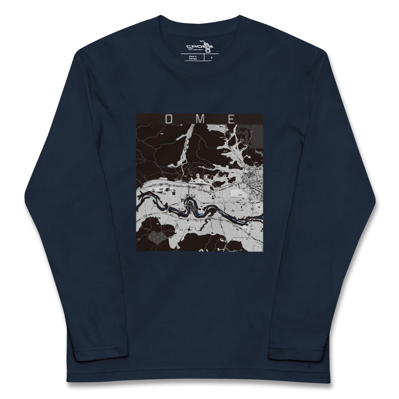 【青梅(東京都)】地図柄ロングスリーブTシャツ