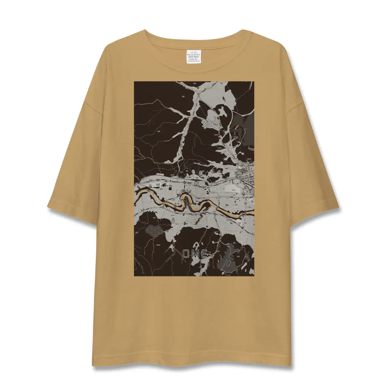 【青梅(東京都)】地図柄ビッグシルエットTシャツ