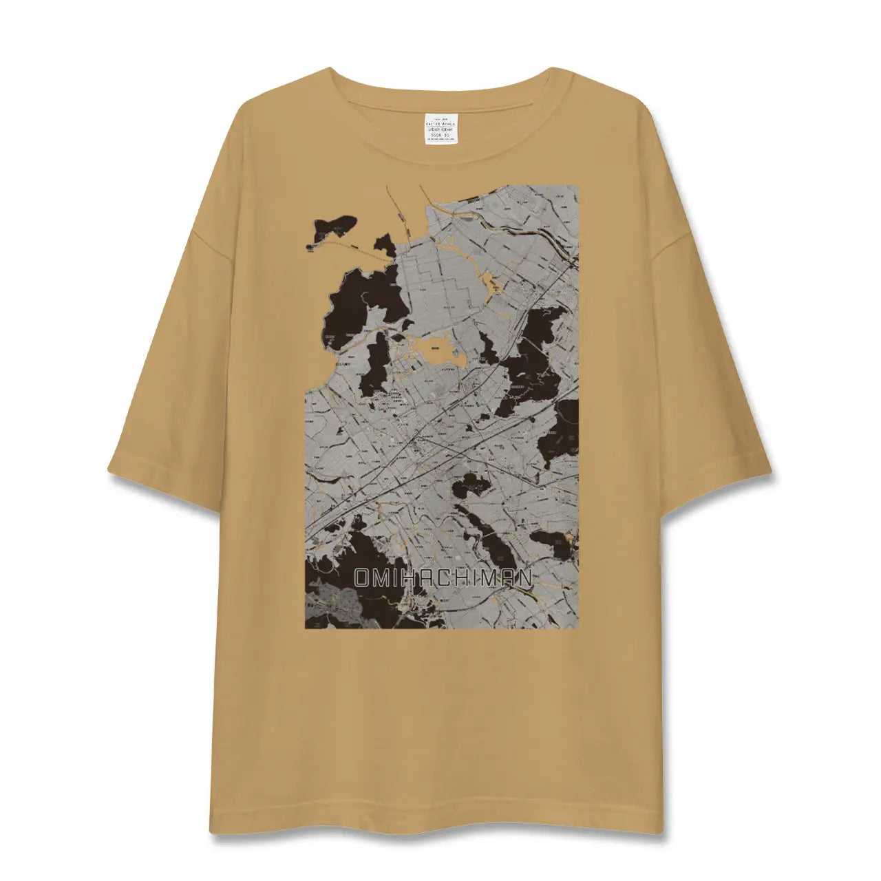【近江八幡2(滋賀県)】地図柄ビッグシルエットTシャツ