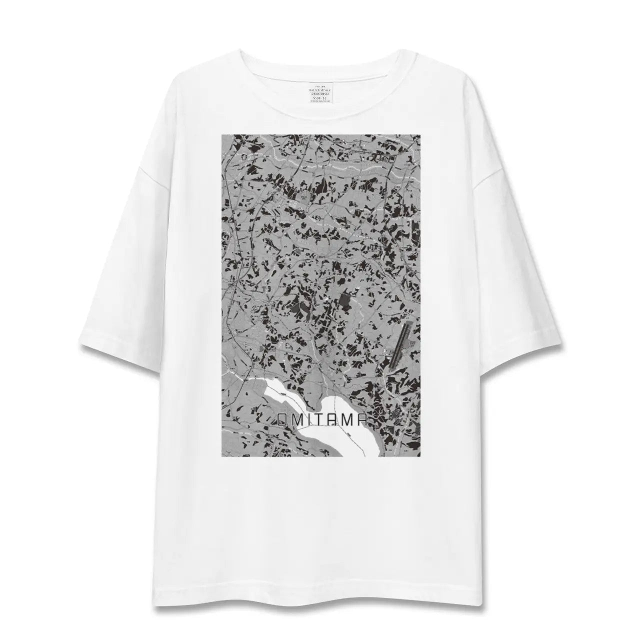 【小美玉(茨城県)】地図柄ビッグシルエットTシャツ