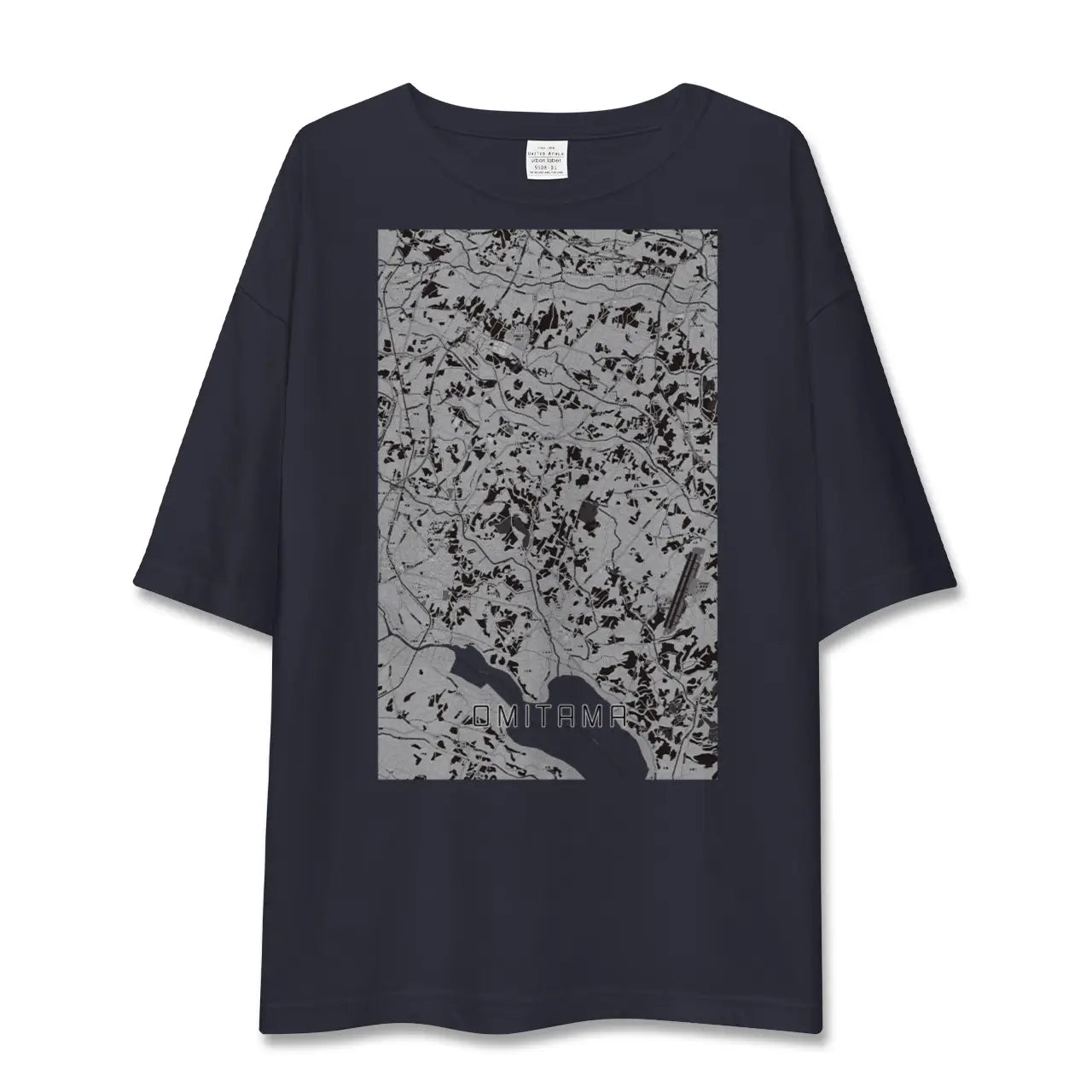 【小美玉(茨城県)】地図柄ビッグシルエットTシャツ