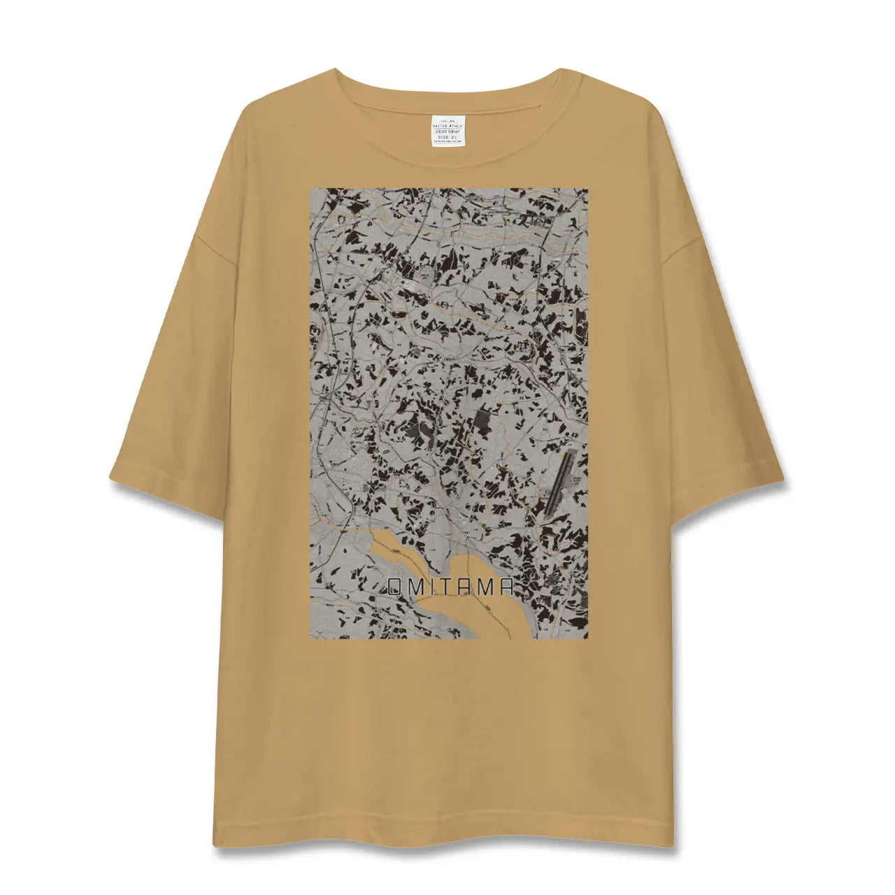 【小美玉(茨城県)】地図柄ビッグシルエットTシャツ