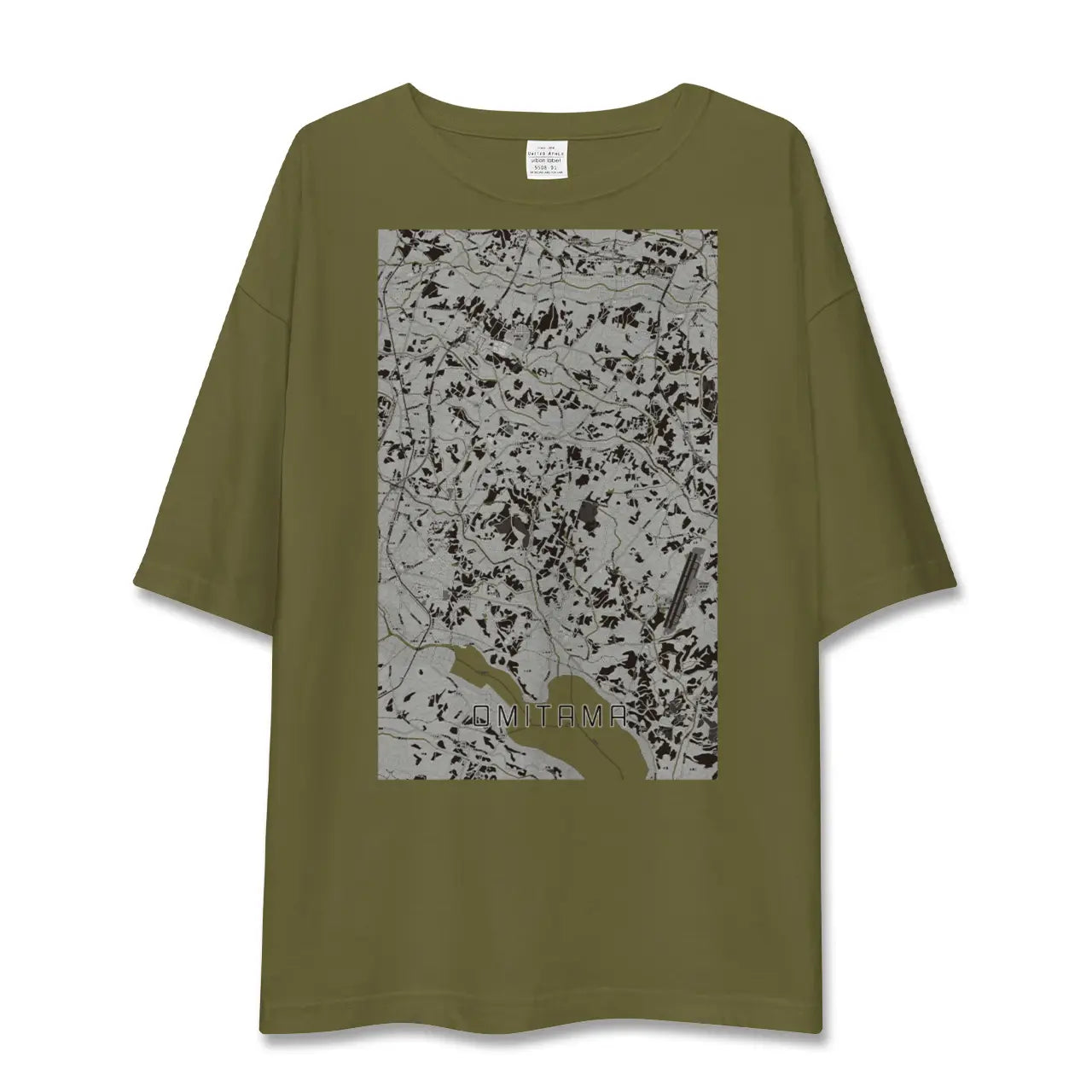 【小美玉(茨城県)】地図柄ビッグシルエットTシャツ
