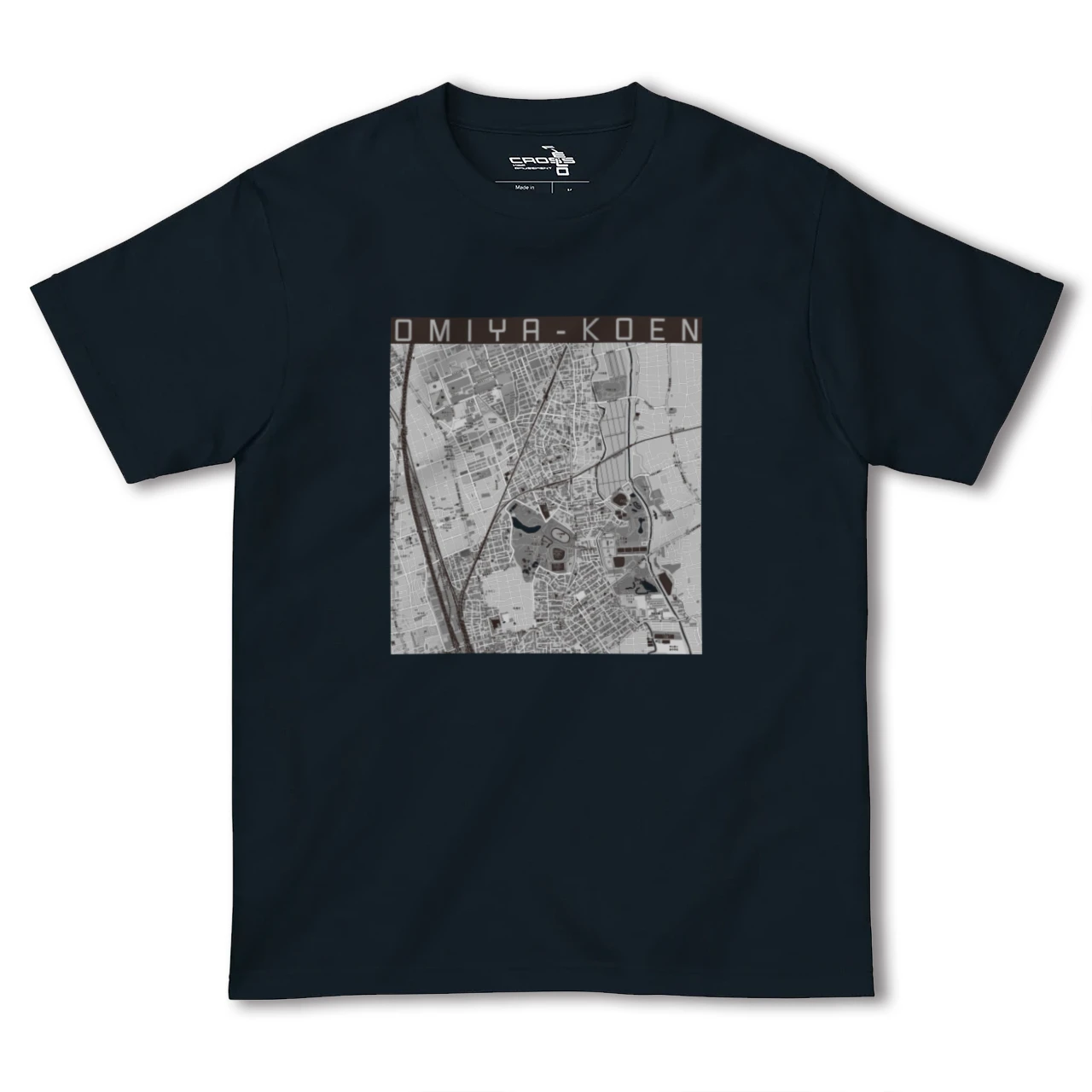 【大宮公園(埼玉県)】地図柄ヘビーウェイトTシャツ