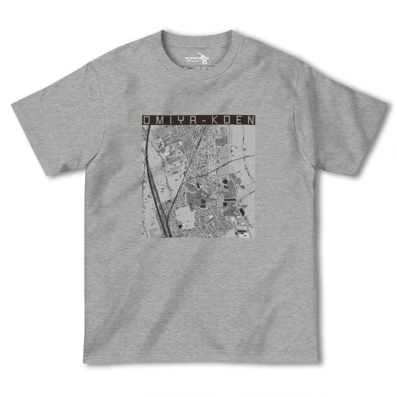 【大宮公園(埼玉県)】地図柄ヘビーウェイトTシャツ