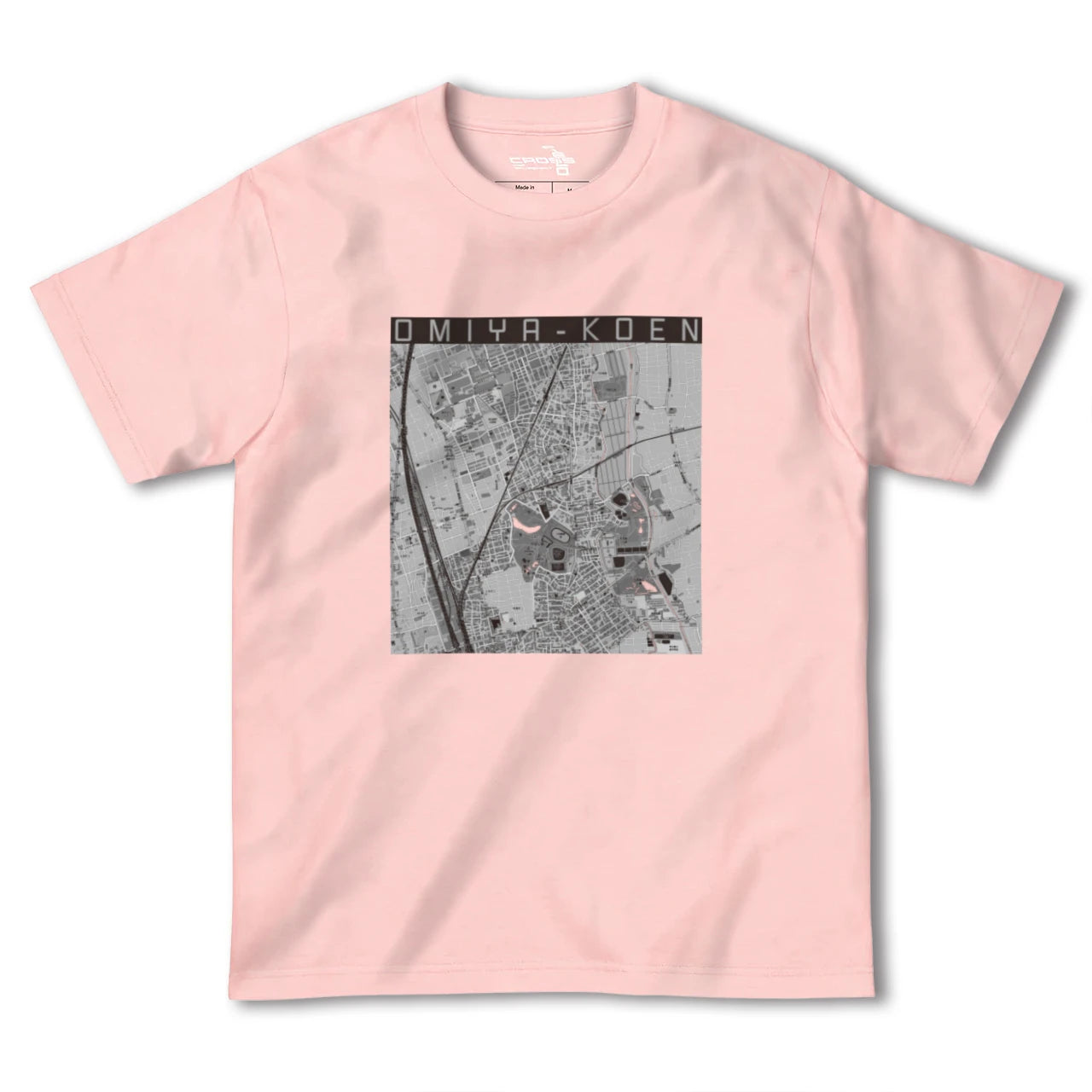 【大宮公園(埼玉県)】地図柄ヘビーウェイトTシャツ