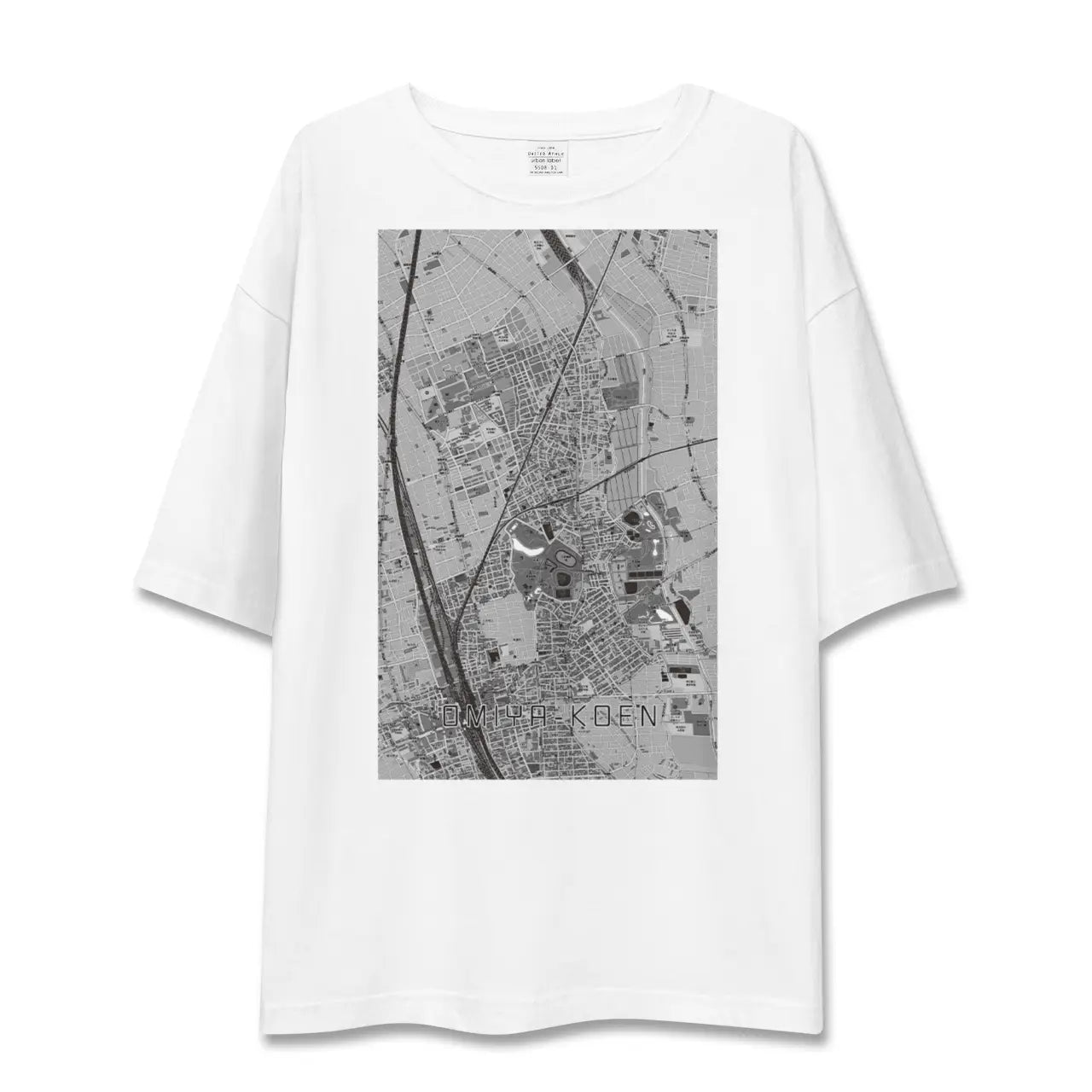 【大宮公園(埼玉県)】地図柄ビッグシルエットTシャツ