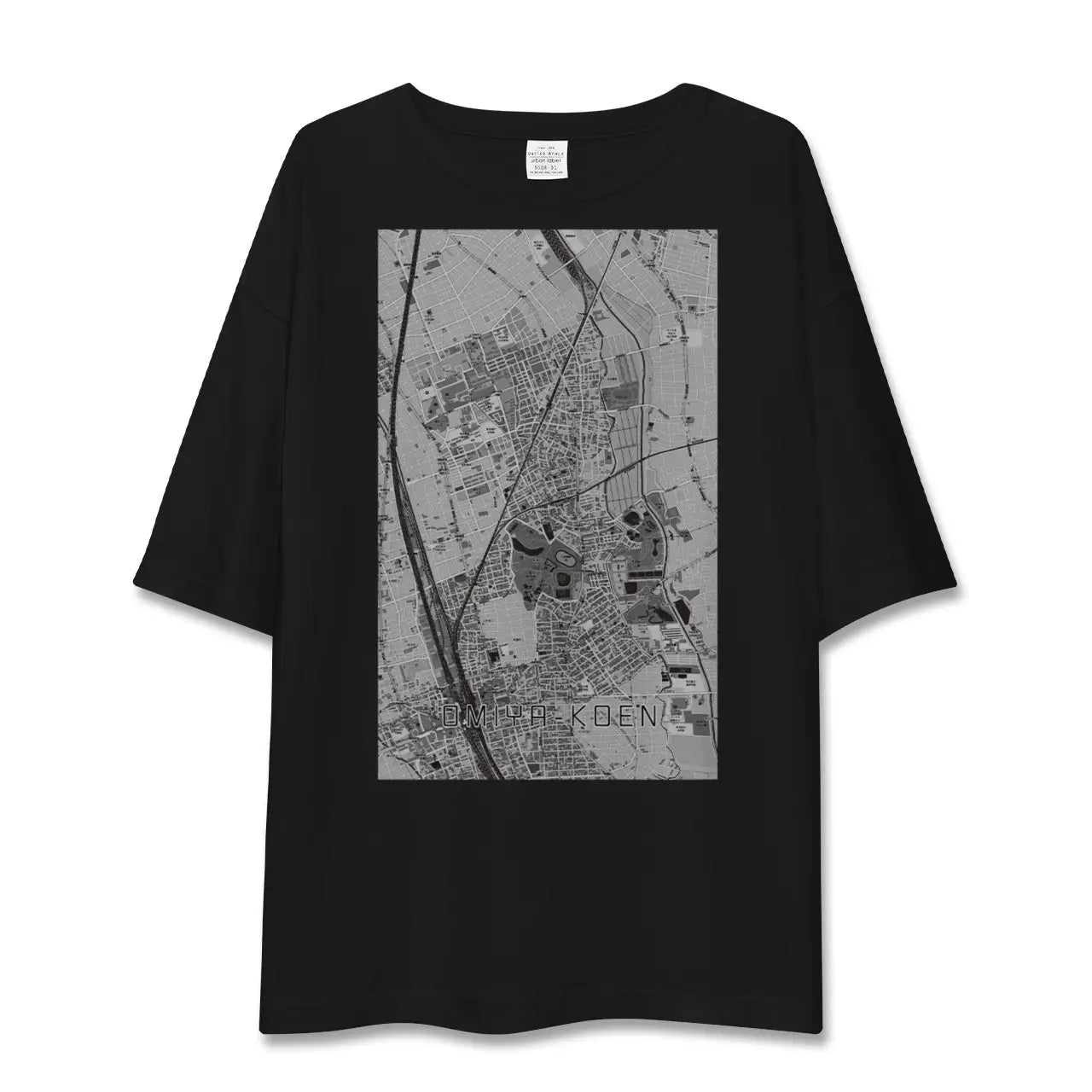 【大宮公園(埼玉県)】地図柄ビッグシルエットTシャツ
