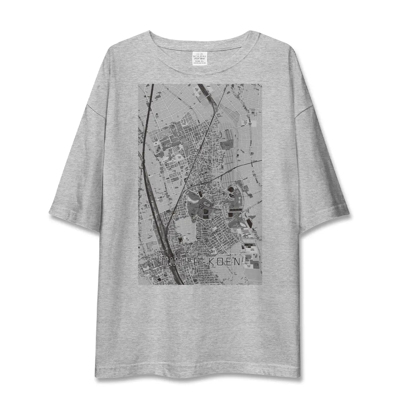 【大宮公園(埼玉県)】地図柄ビッグシルエットTシャツ