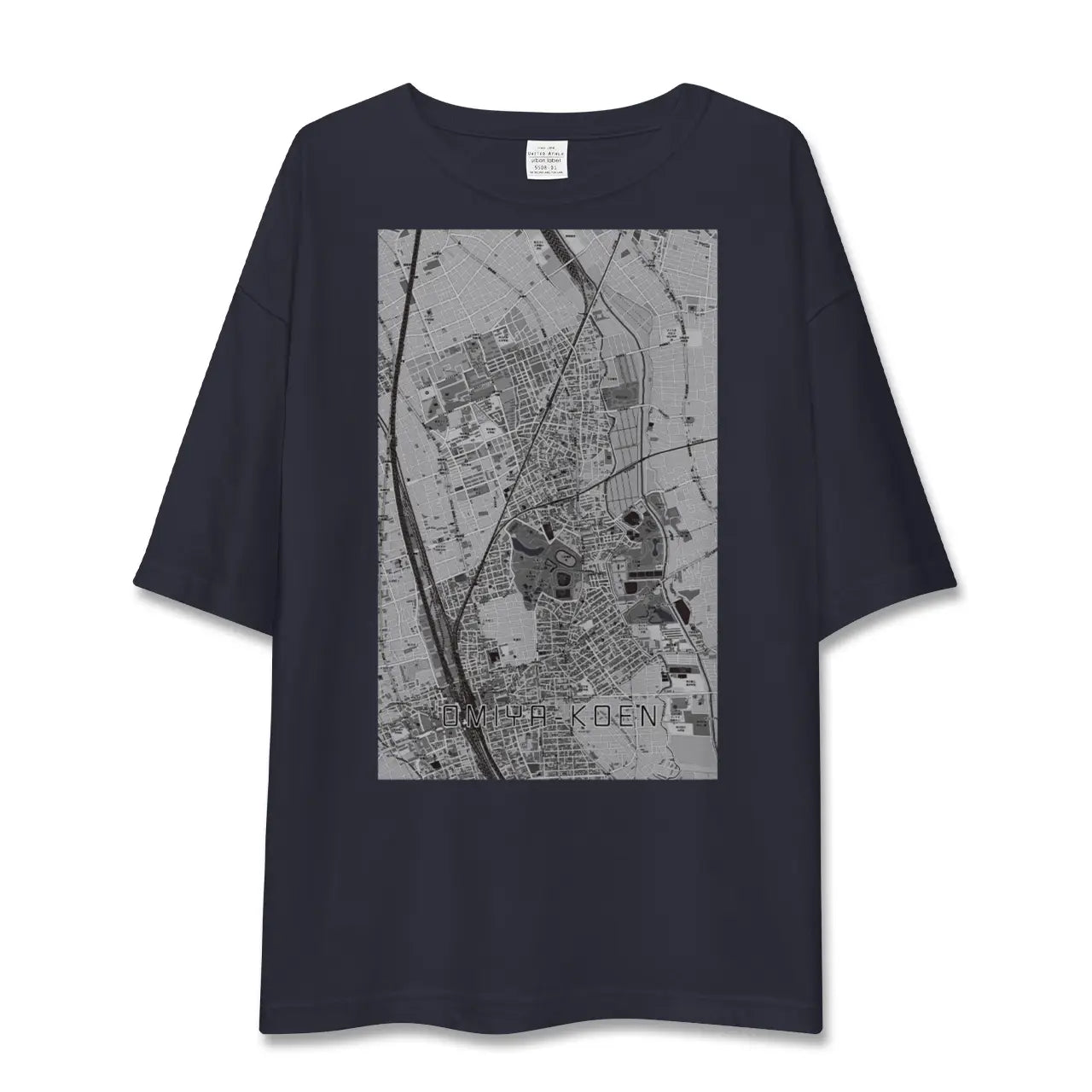 【大宮公園(埼玉県)】地図柄ビッグシルエットTシャツ