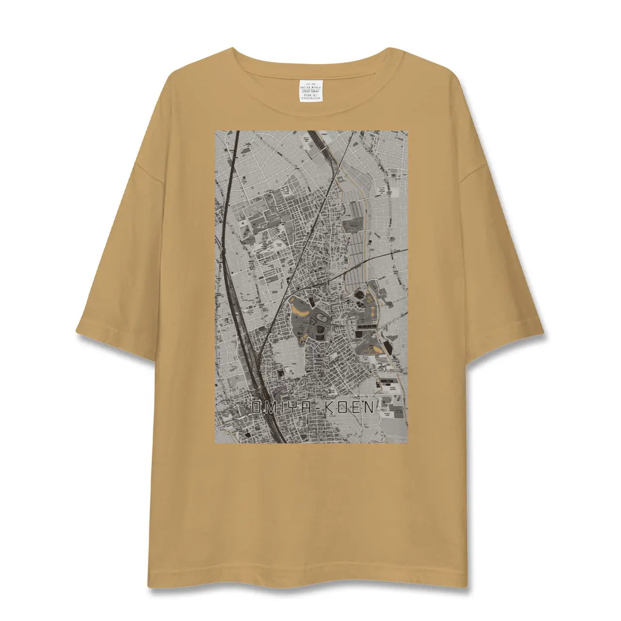【大宮公園(埼玉県)】地図柄ビッグシルエットTシャツ