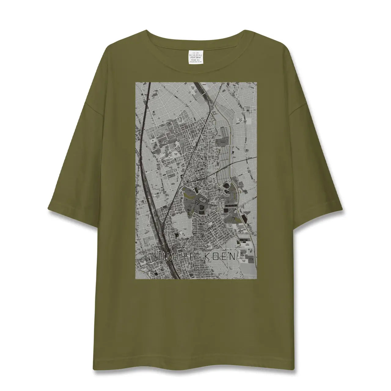 【大宮公園(埼玉県)】地図柄ビッグシルエットTシャツ