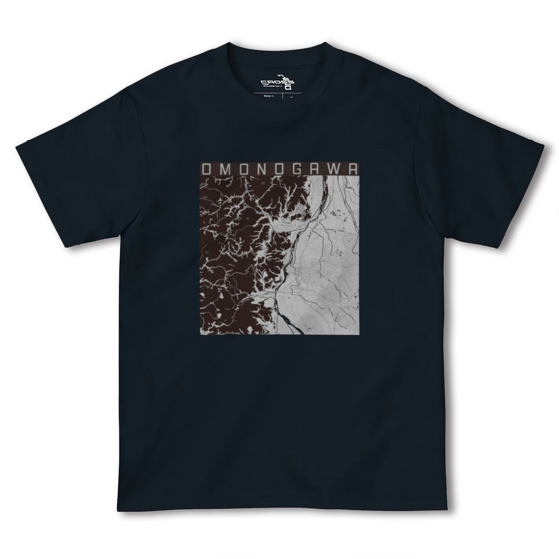 【雄物川(秋田県)】地図柄ヘビーウェイトTシャツ