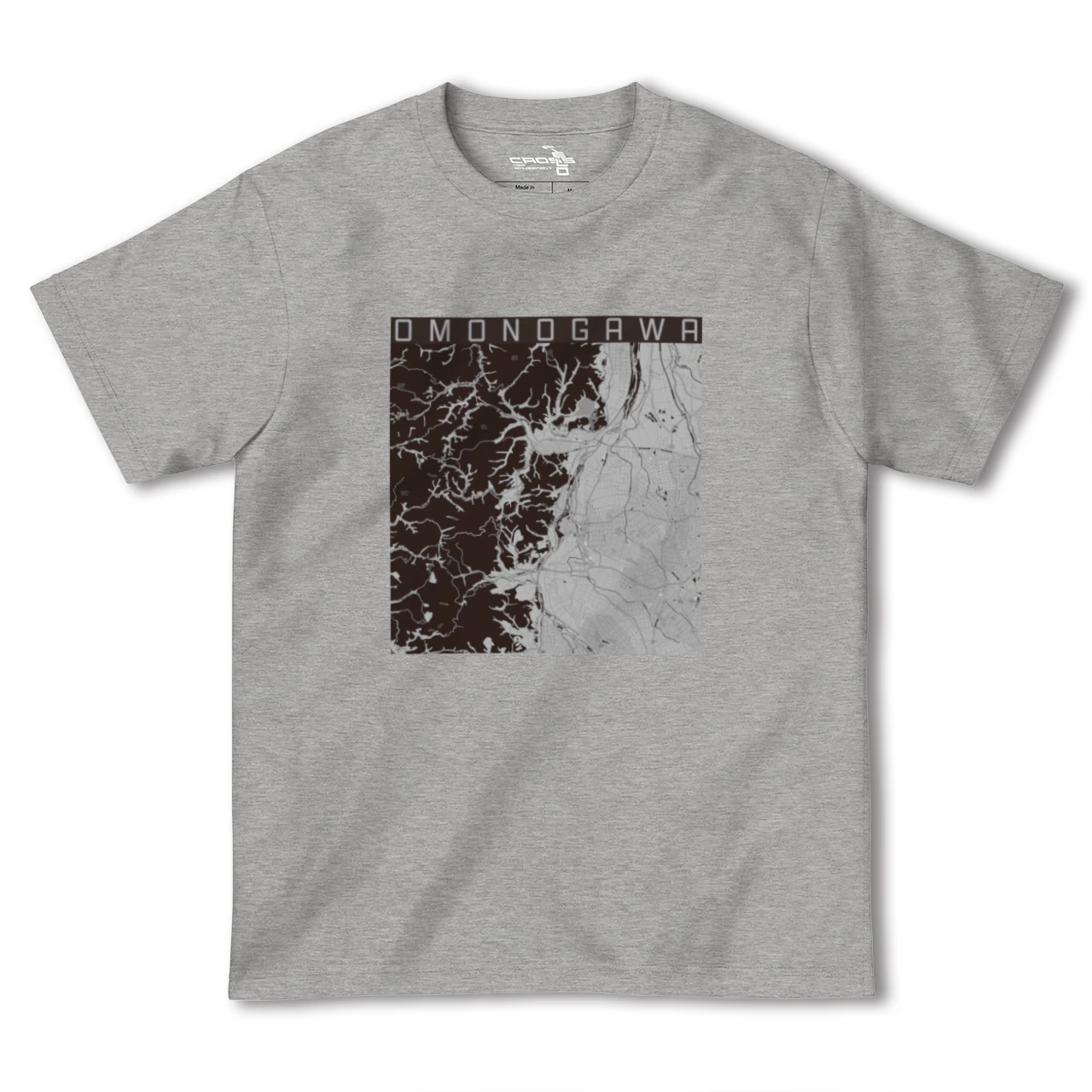 【雄物川(秋田県)】地図柄ヘビーウェイトTシャツ