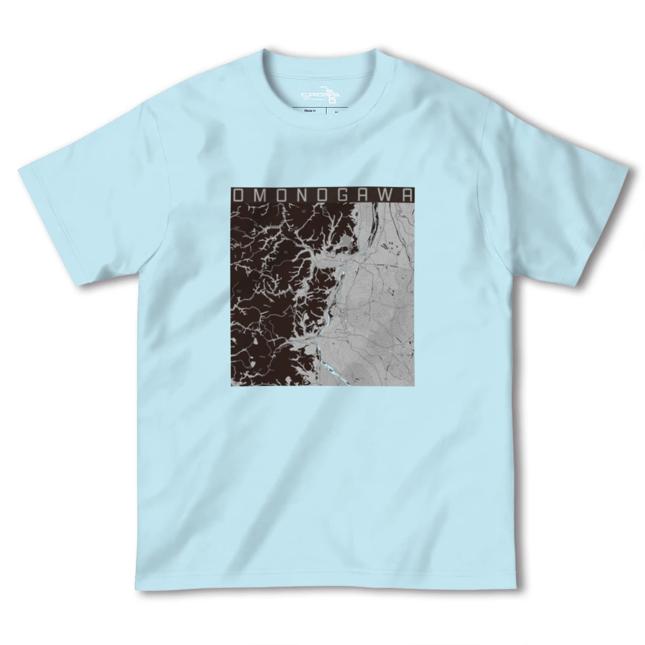 【雄物川(秋田県)】地図柄ヘビーウェイトTシャツ