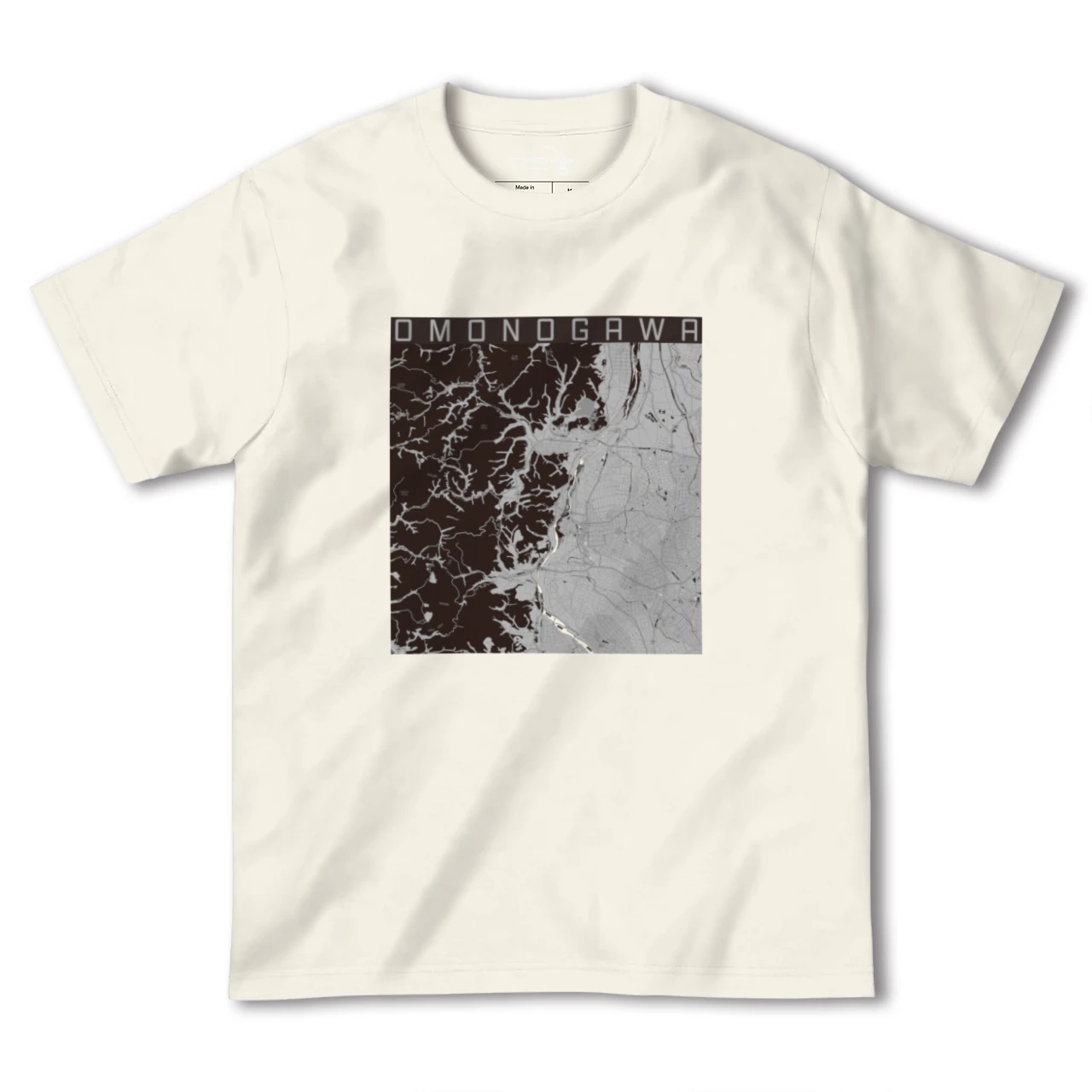 【雄物川(秋田県)】地図柄ヘビーウェイトTシャツ