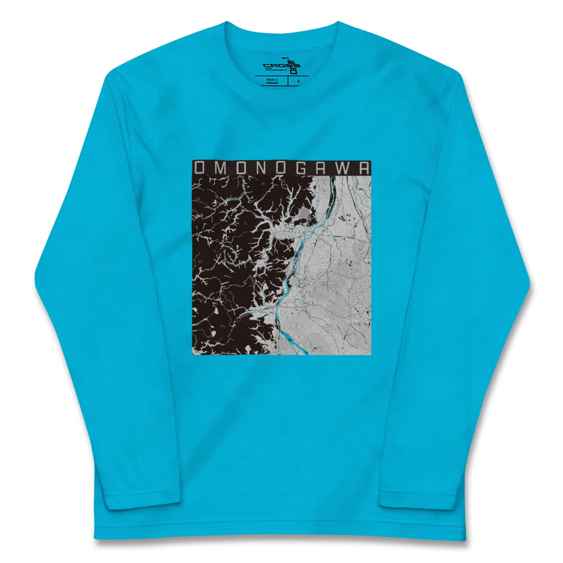 【雄物川(秋田県)】地図柄ロングスリーブTシャツ