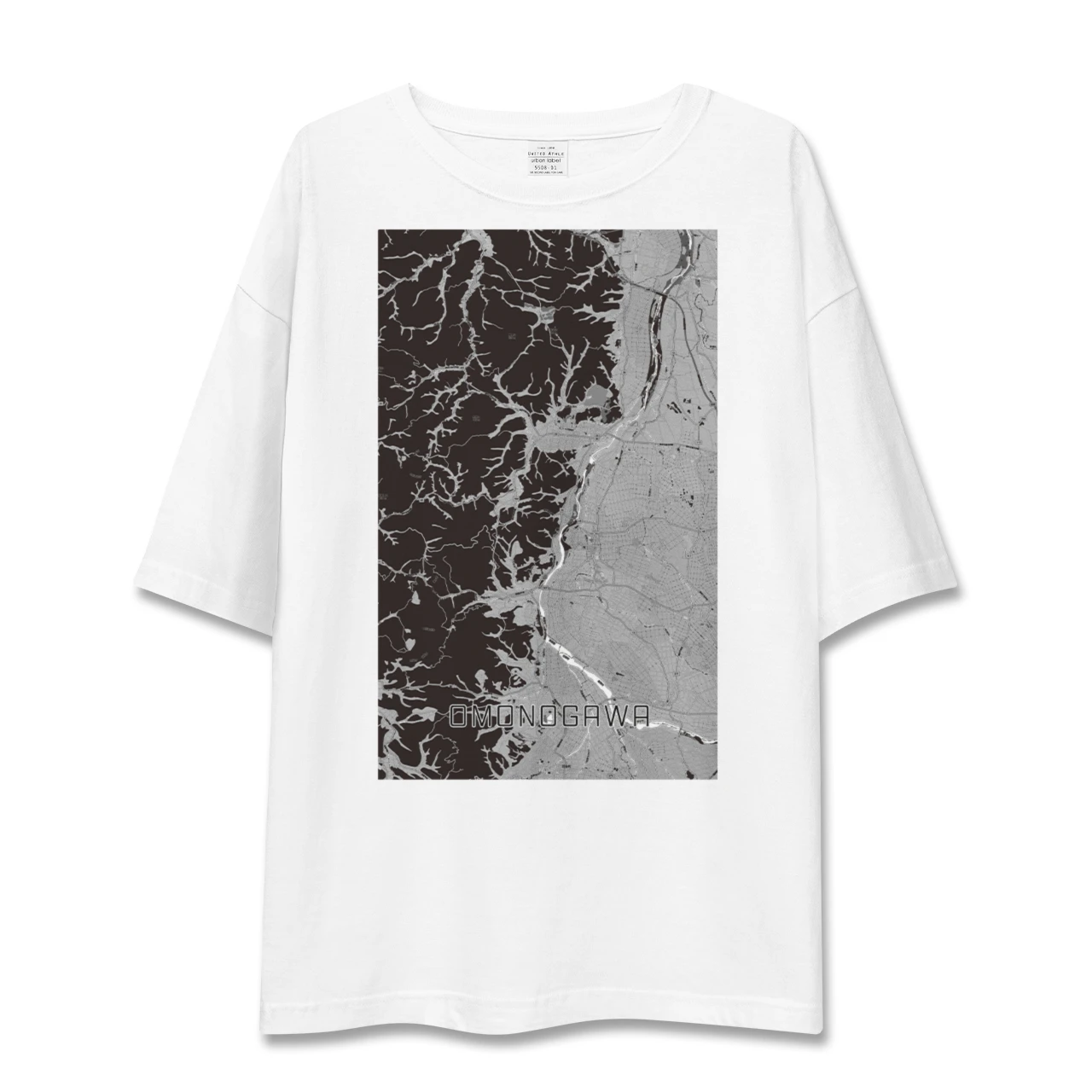 【雄物川(秋田県)】地図柄ビッグシルエットTシャツ