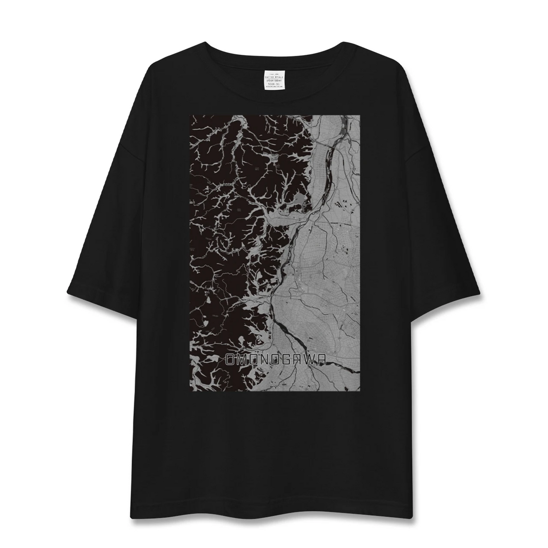 【雄物川(秋田県)】地図柄ビッグシルエットTシャツ