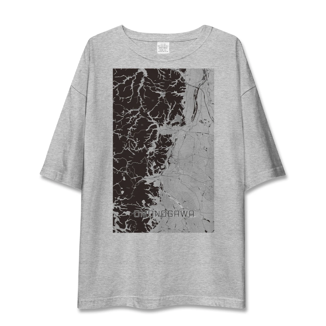【雄物川(秋田県)】地図柄ビッグシルエットTシャツ