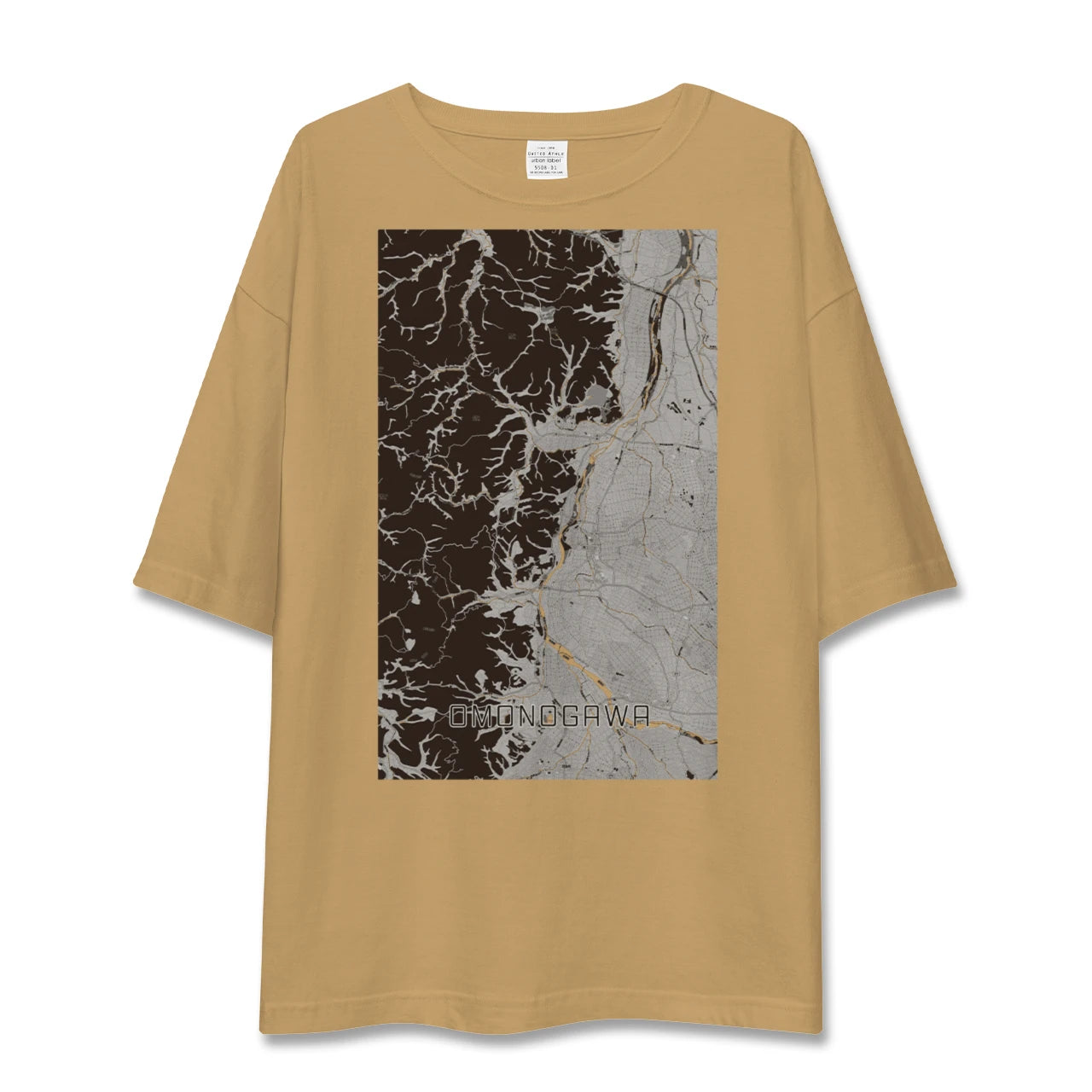 【雄物川(秋田県)】地図柄ビッグシルエットTシャツ