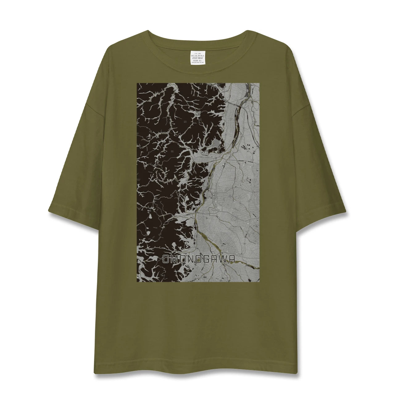 【雄物川(秋田県)】地図柄ビッグシルエットTシャツ