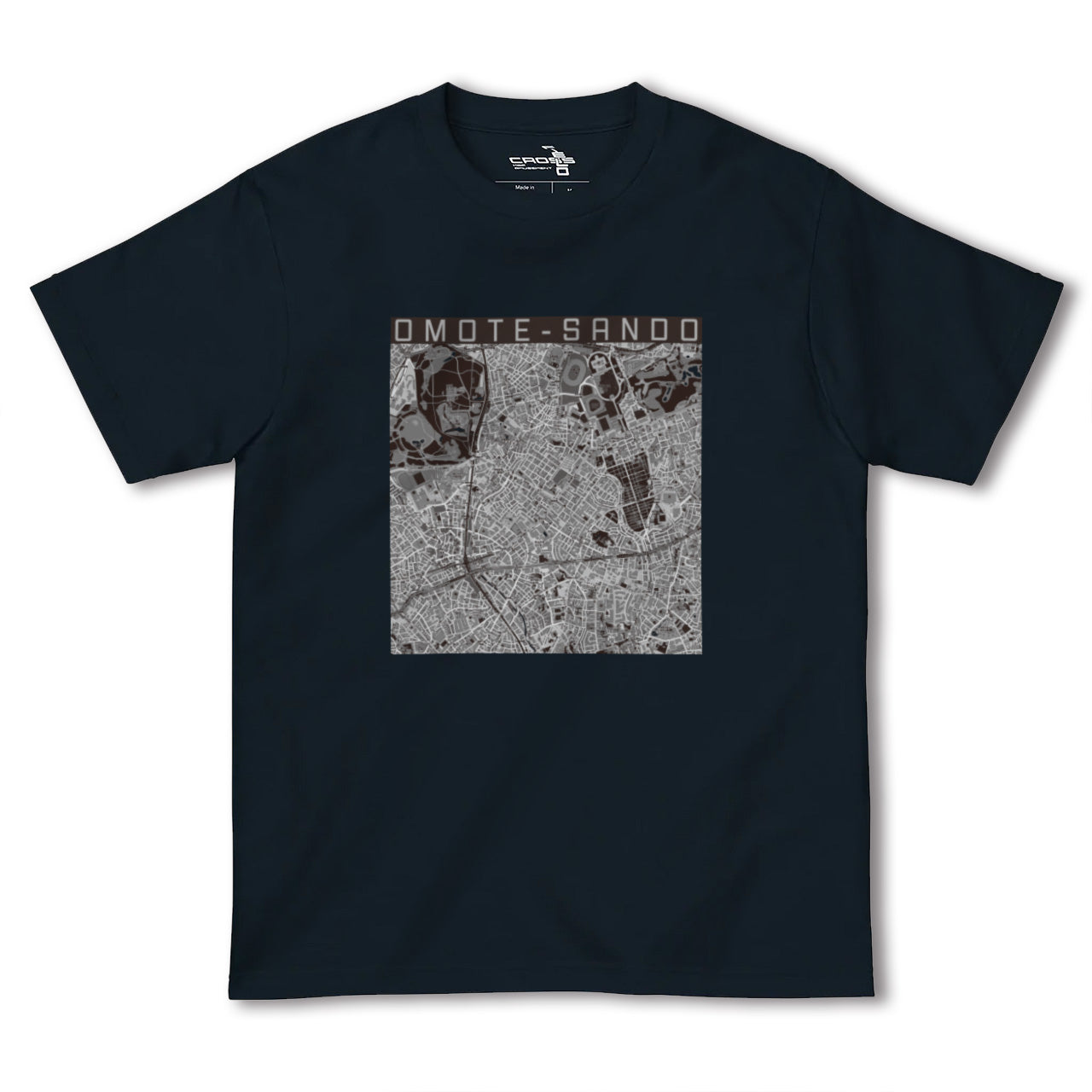 【表参道(東京都)】地図柄ヘビーウェイトTシャツ