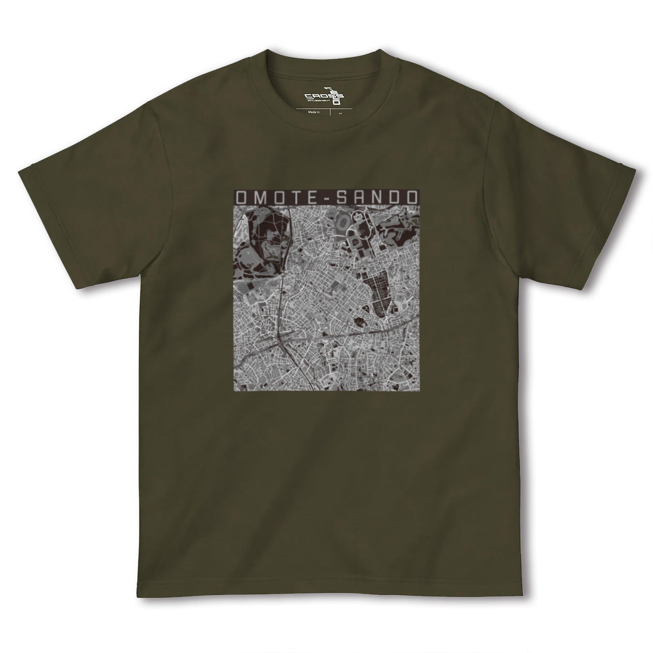 【表参道(東京都)】地図柄ヘビーウェイトTシャツ
