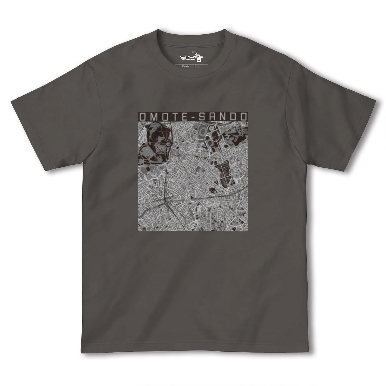 【表参道(東京都)】地図柄ヘビーウェイトTシャツ