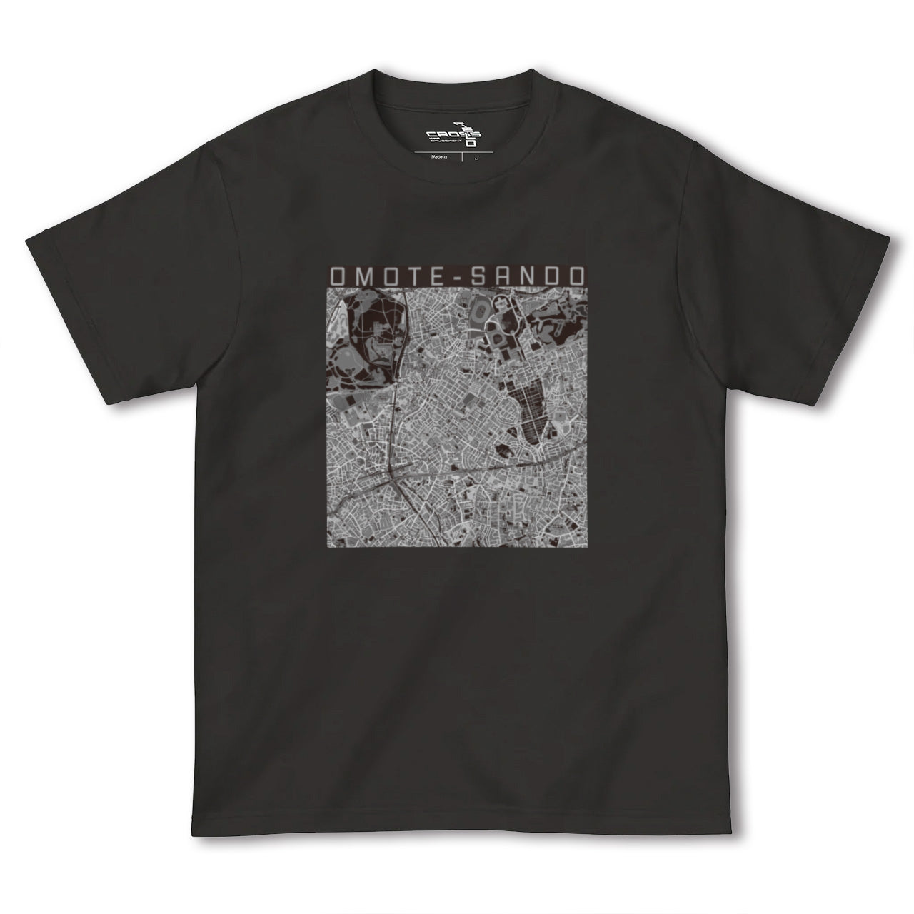 【表参道(東京都)】地図柄ヘビーウェイトTシャツ