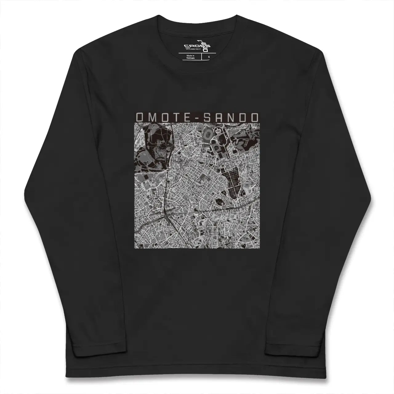 【表参道(東京都)】地図柄ロングスリーブTシャツ