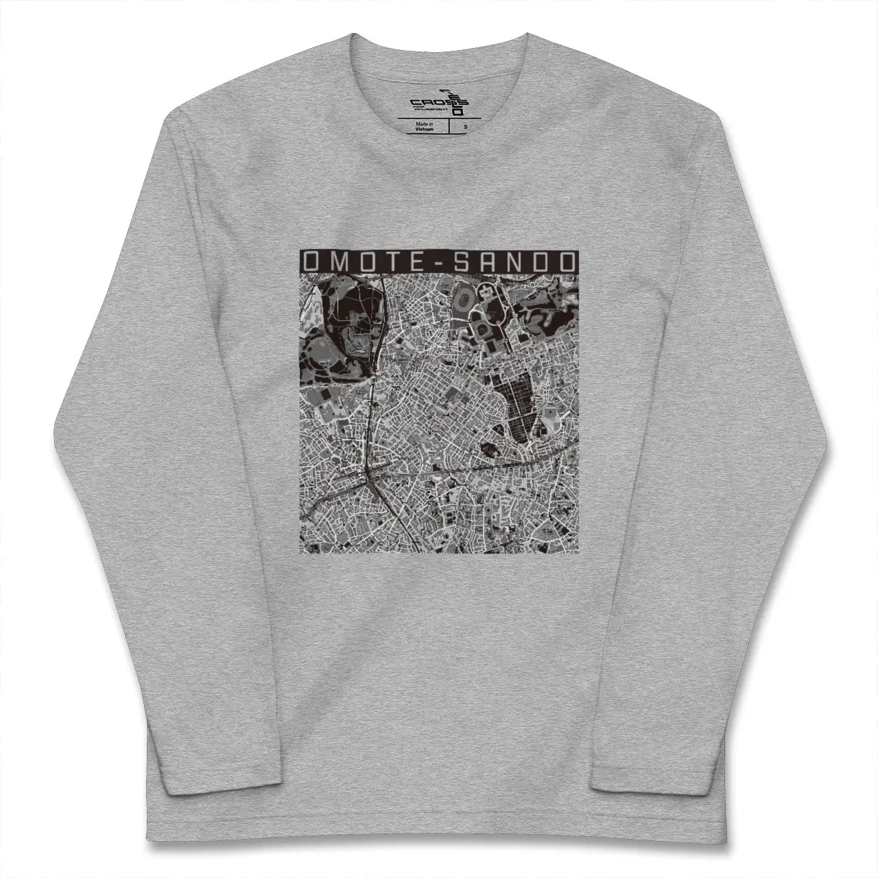 【表参道(東京都)】地図柄ロングスリーブTシャツ