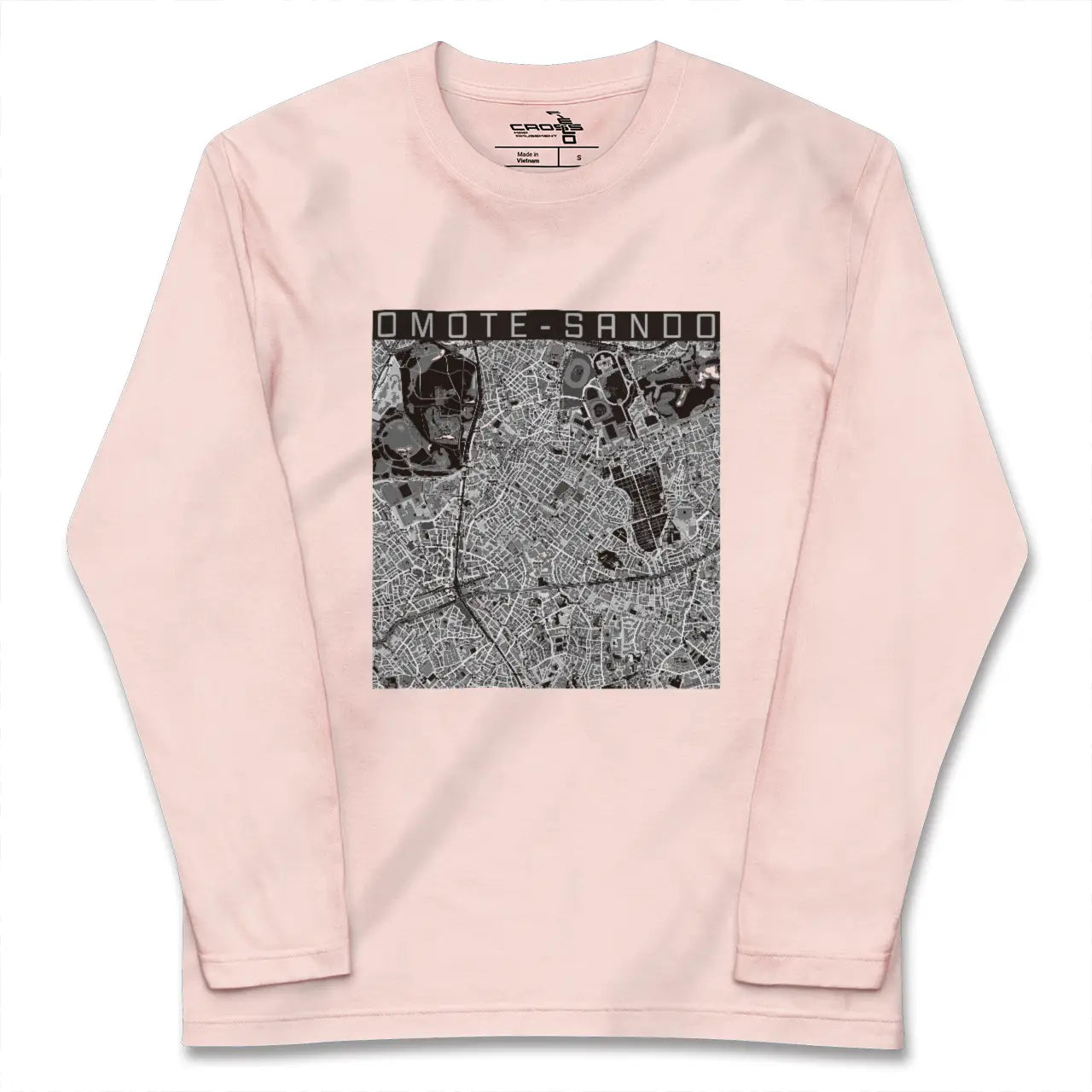 【表参道(東京都)】地図柄ロングスリーブTシャツ