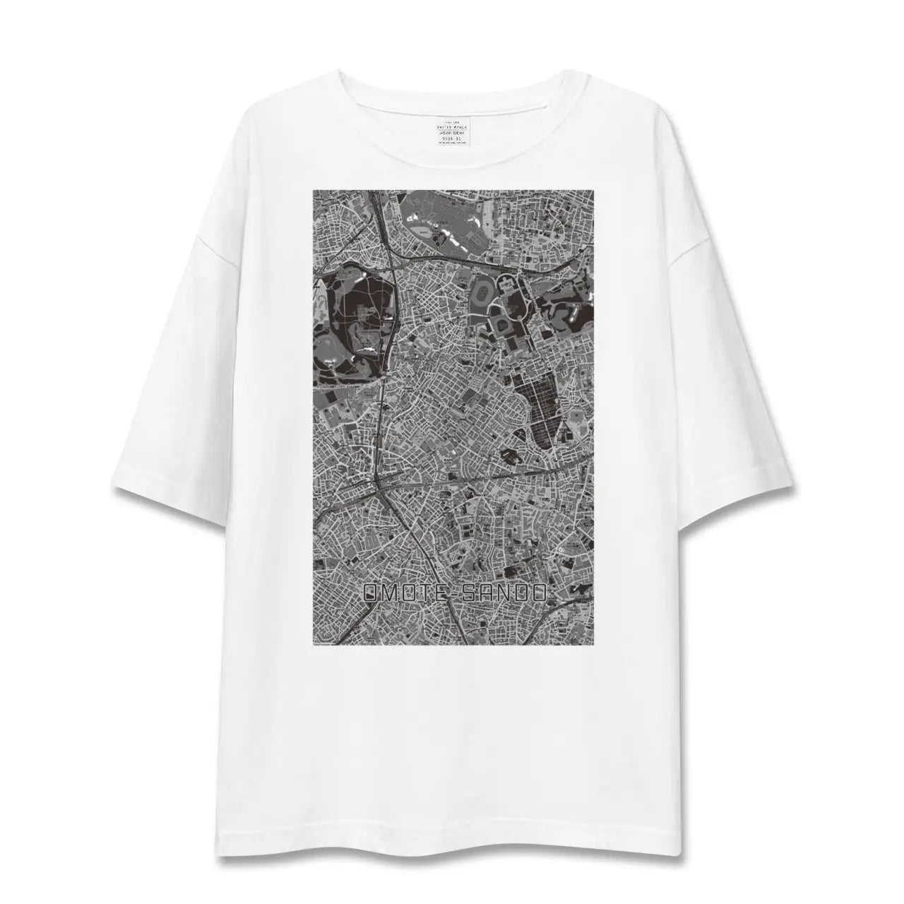【表参道(東京都)】地図柄ビッグシルエットTシャツ