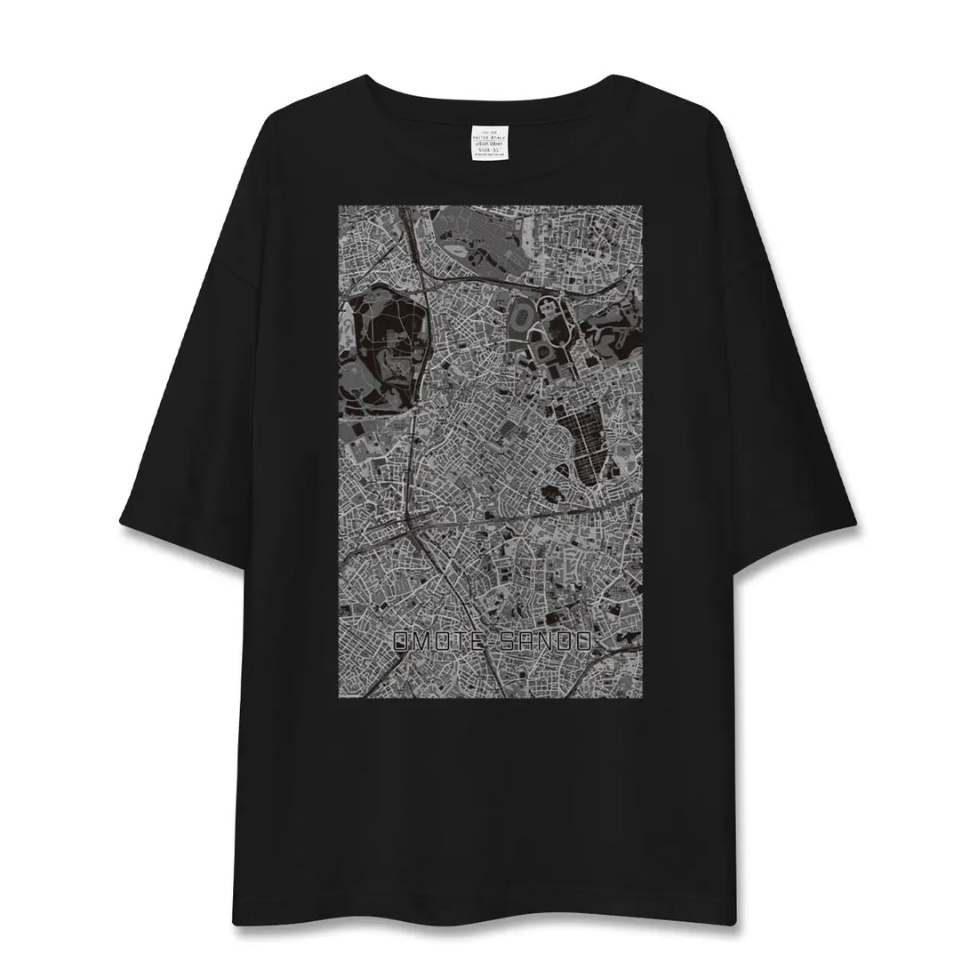 【表参道(東京都)】地図柄ビッグシルエットTシャツ