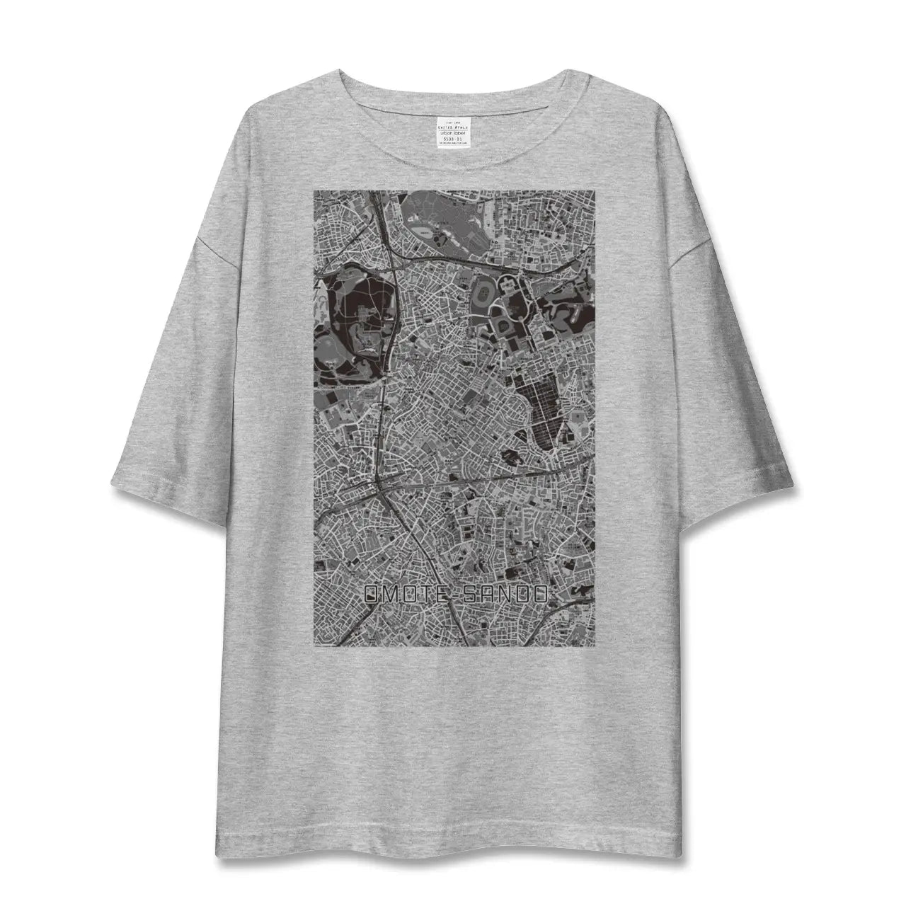 【表参道(東京都)】地図柄ビッグシルエットTシャツ