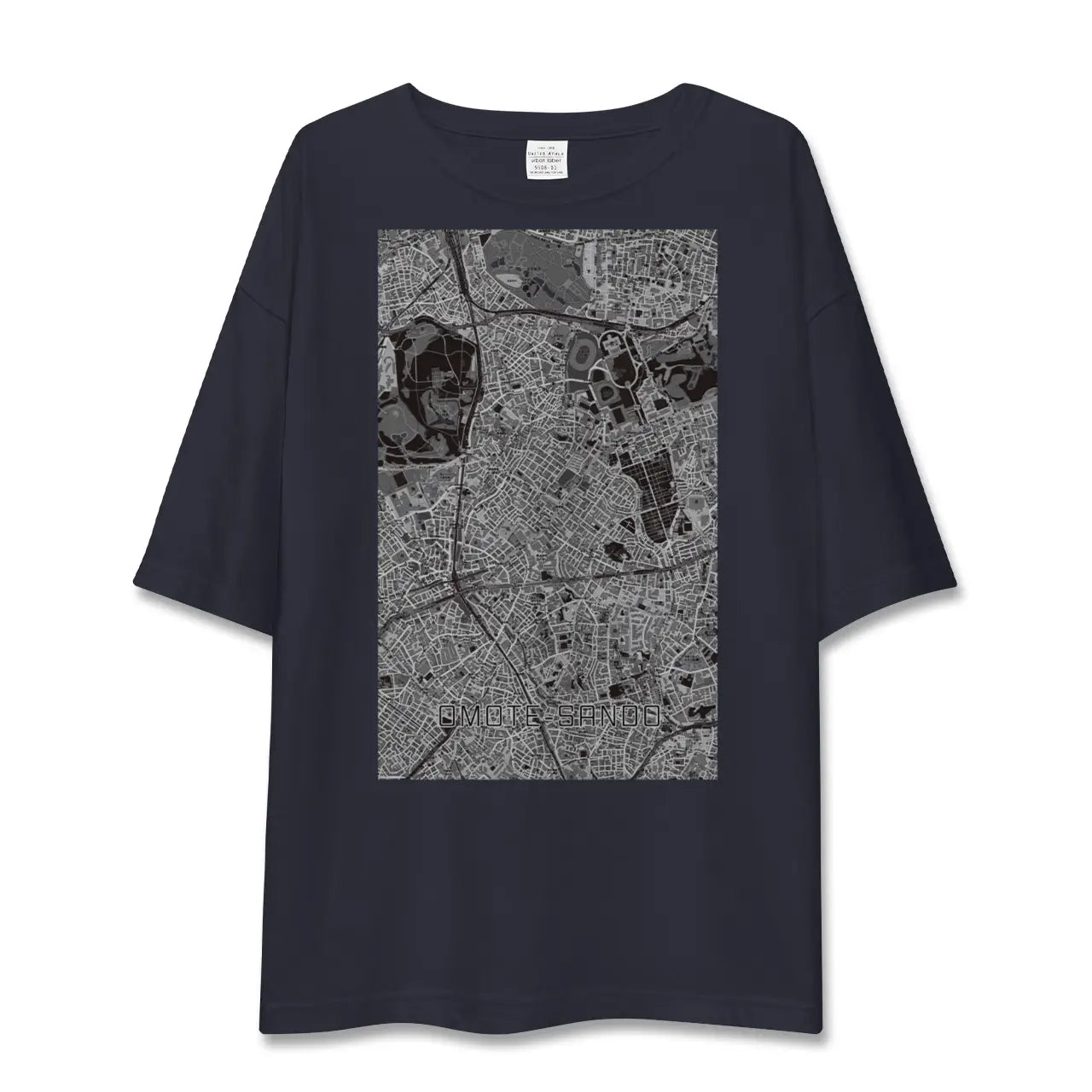 【表参道(東京都)】地図柄ビッグシルエットTシャツ
