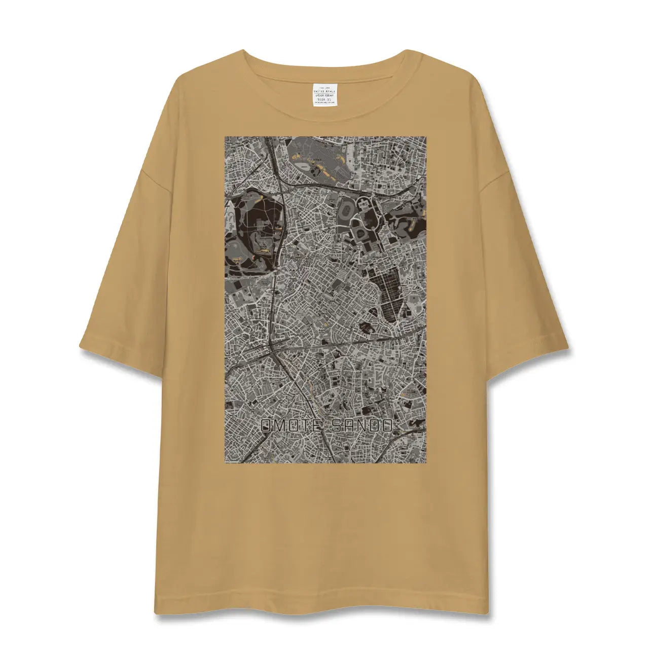 【表参道(東京都)】地図柄ビッグシルエットTシャツ