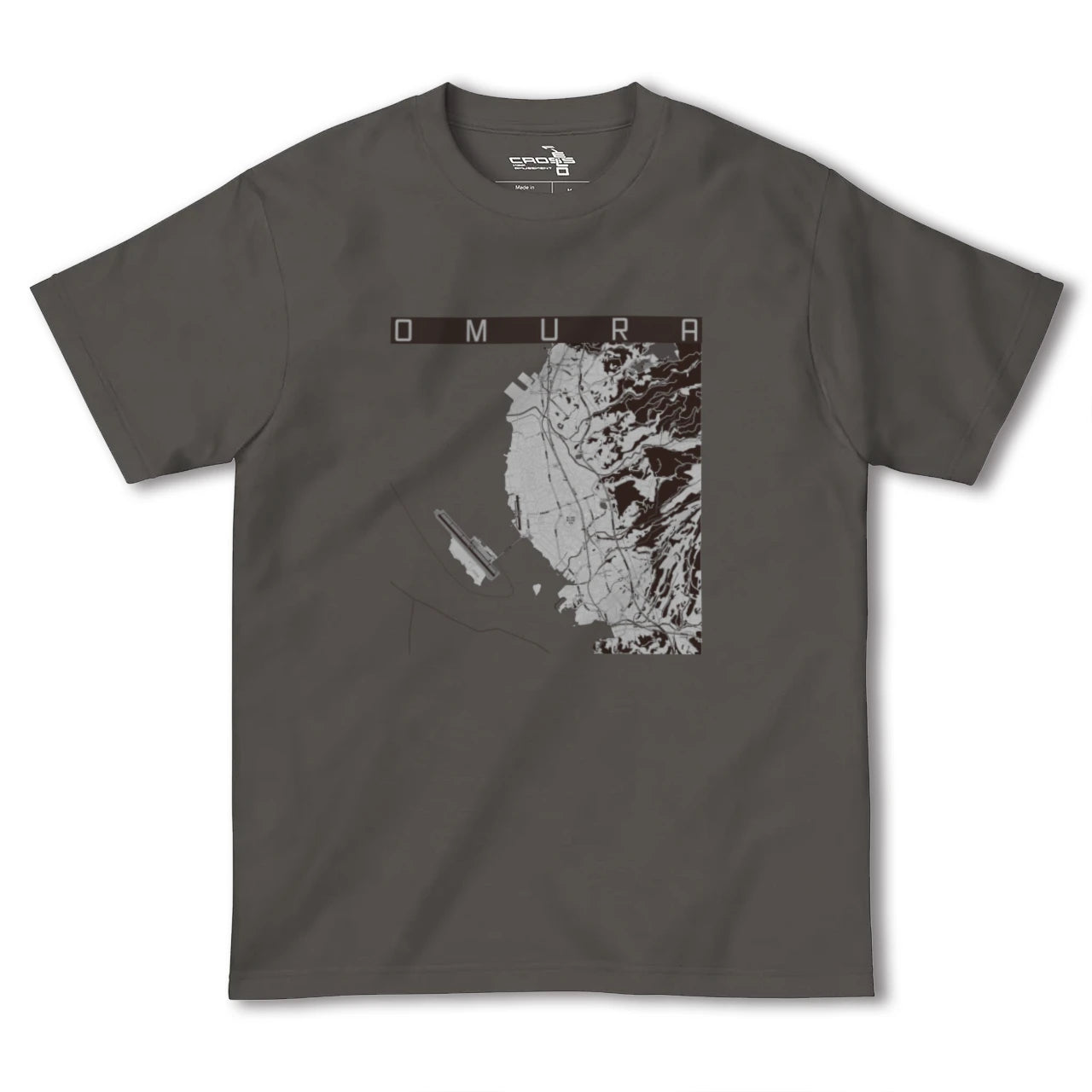 【大村(長崎県)】地図柄ヘビーウェイトTシャツ