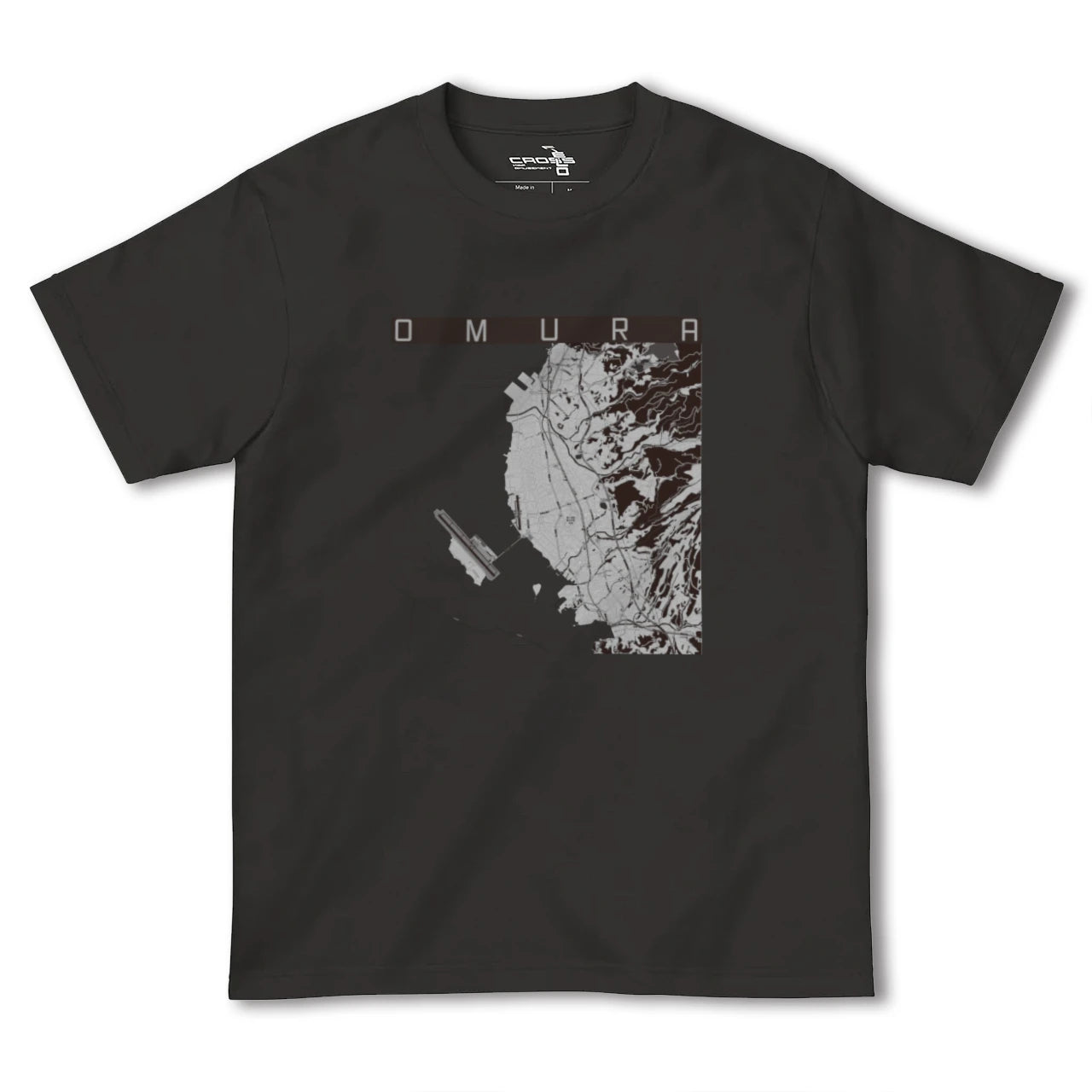 【大村(長崎県)】地図柄ヘビーウェイトTシャツ