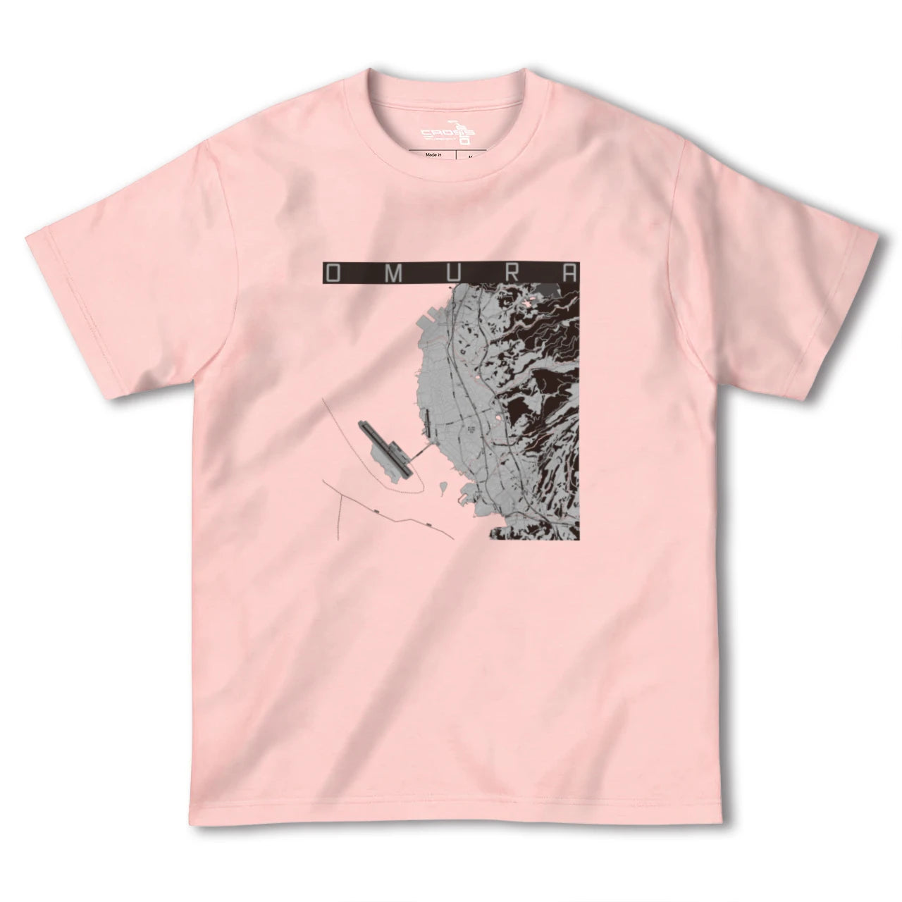 【大村(長崎県)】地図柄ヘビーウェイトTシャツ