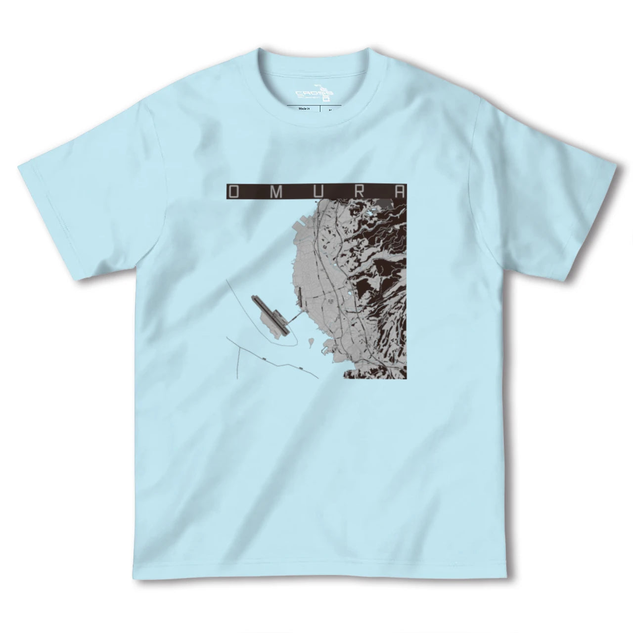 【大村(長崎県)】地図柄ヘビーウェイトTシャツ