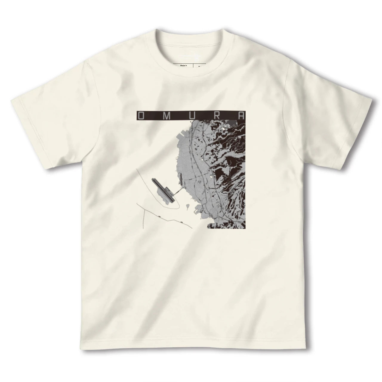 【大村(長崎県)】地図柄ヘビーウェイトTシャツ