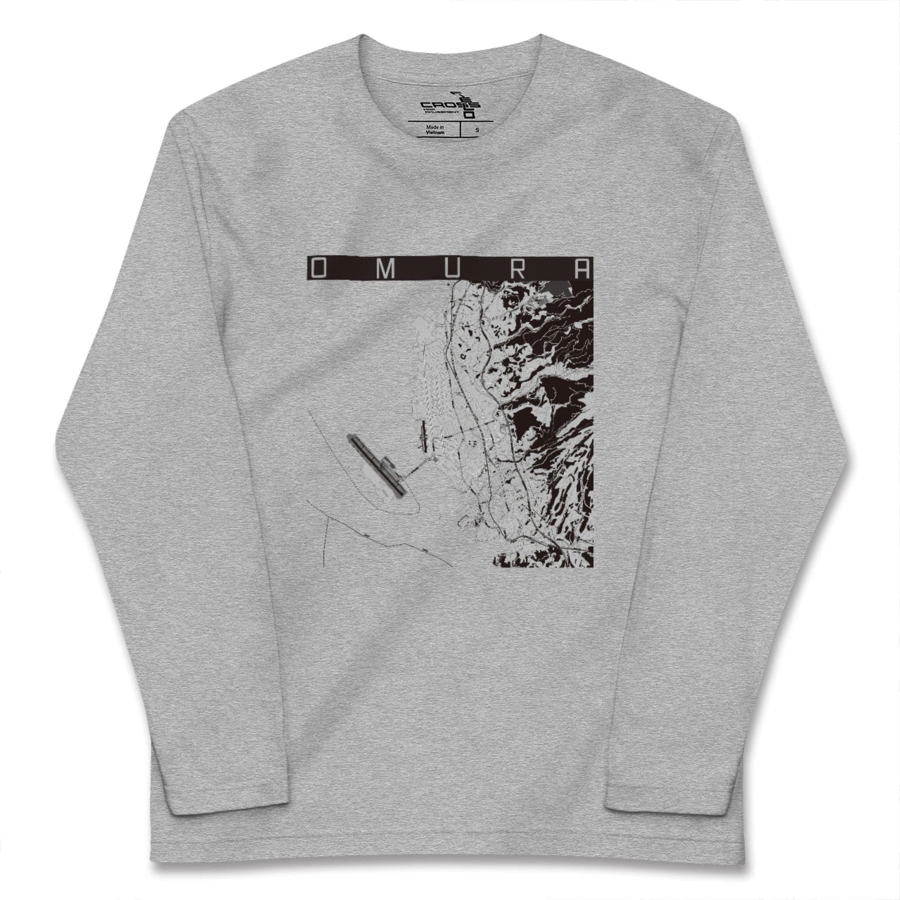 【大村(長崎県)】地図柄ロングスリーブTシャツ
