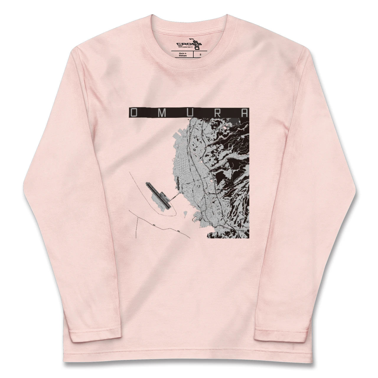 【大村(長崎県)】地図柄ロングスリーブTシャツ