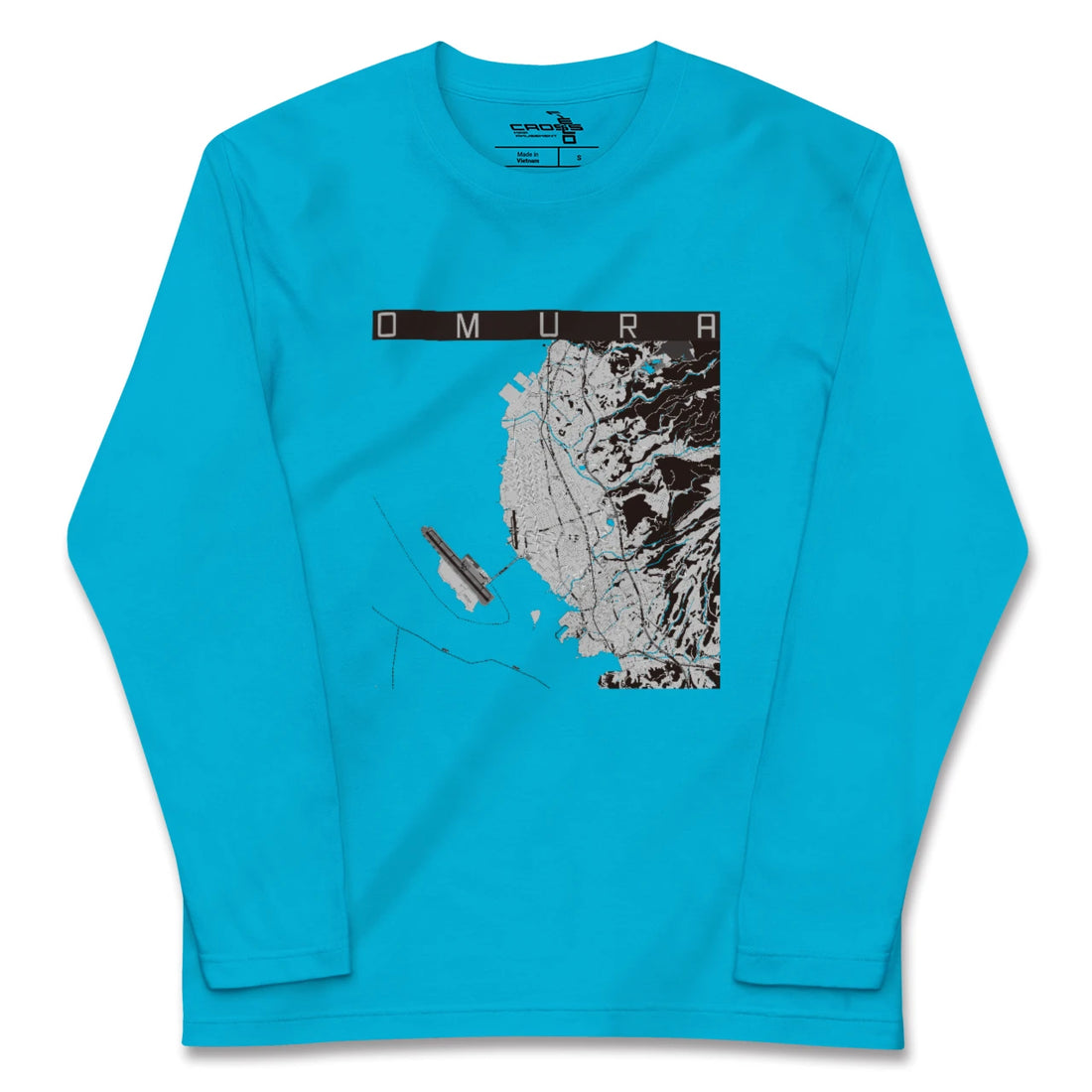 【大村(長崎県)】地図柄ロングスリーブTシャツ