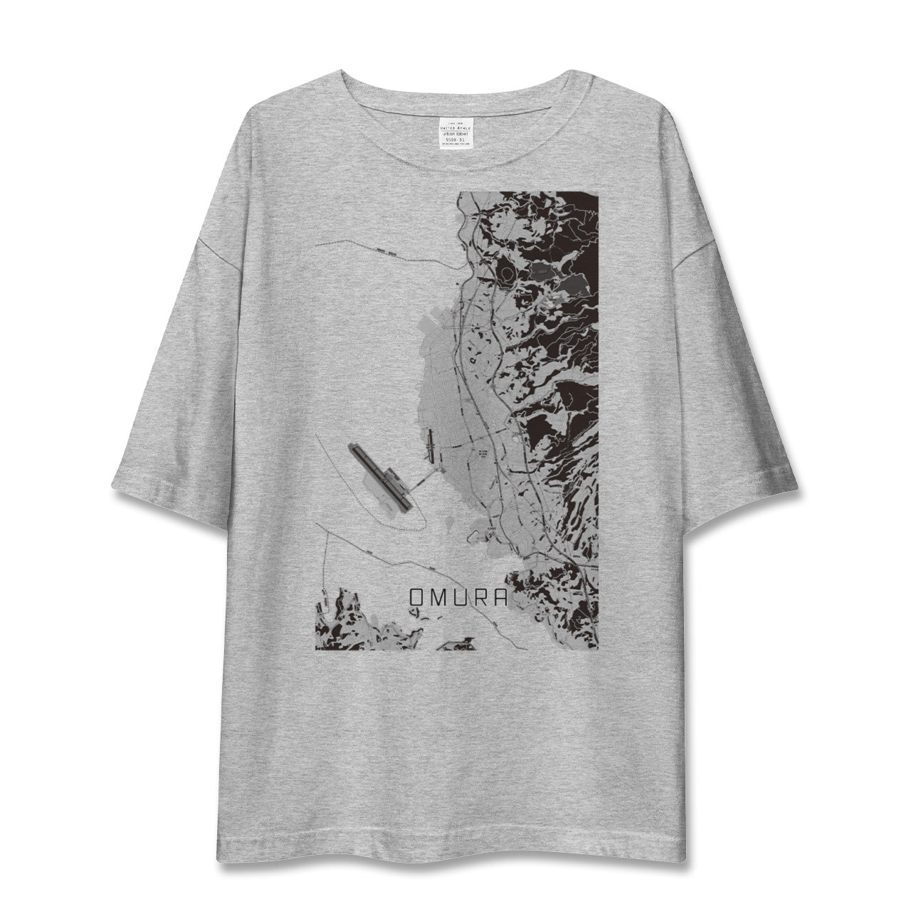 【大村(長崎県)】地図柄ビッグシルエットTシャツ