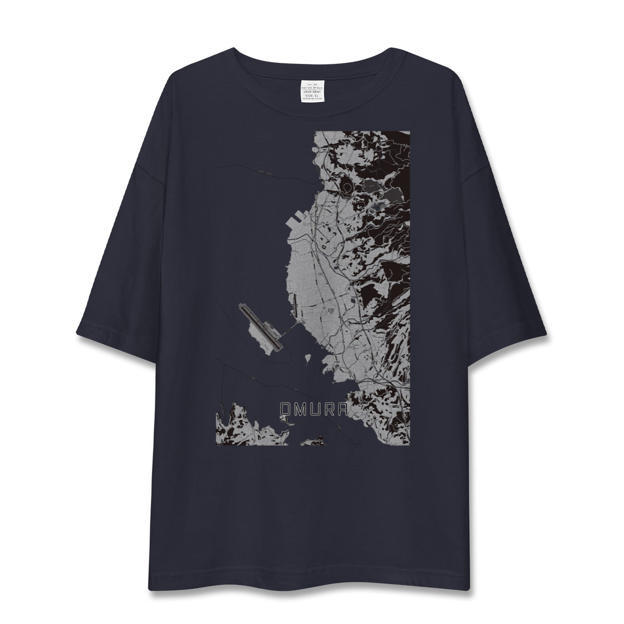 【大村(長崎県)】地図柄ビッグシルエットTシャツ
